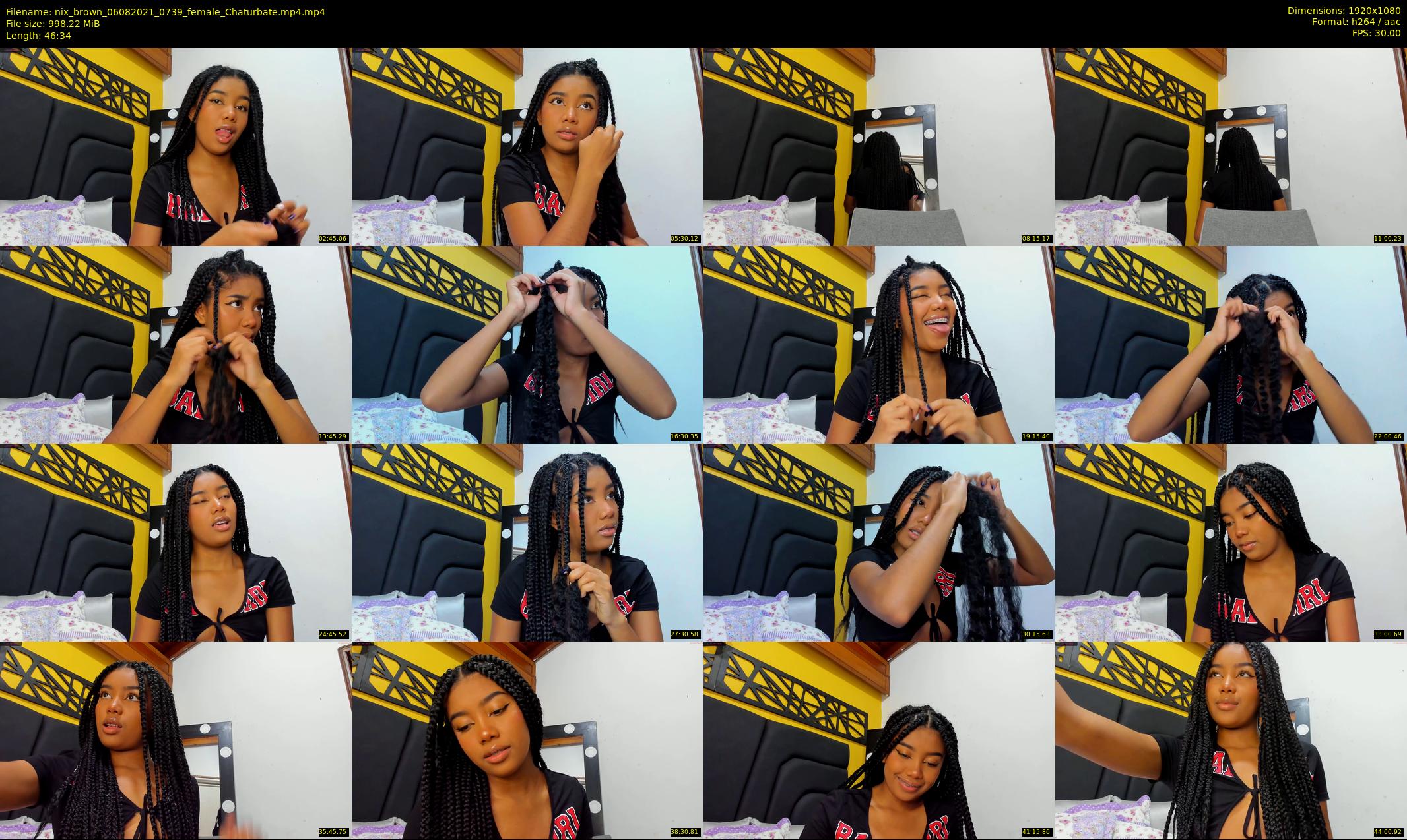 nix_brown — 47 minute Chaturbate female cam show recording, 1080p, Aug 6, 2021