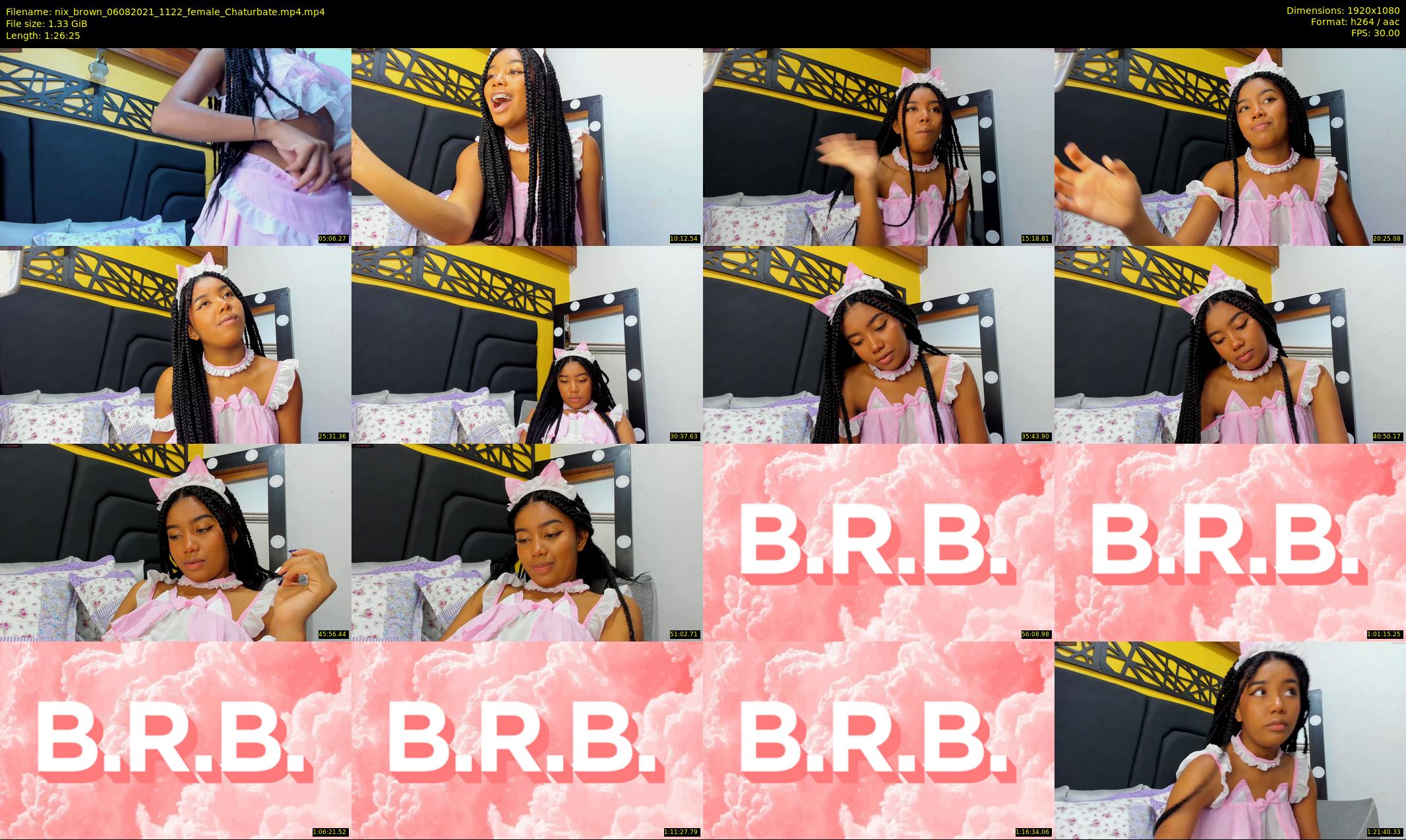 nix_brown — 87 minute Chaturbate female cam show recording, 1080p, Aug 6, 2021