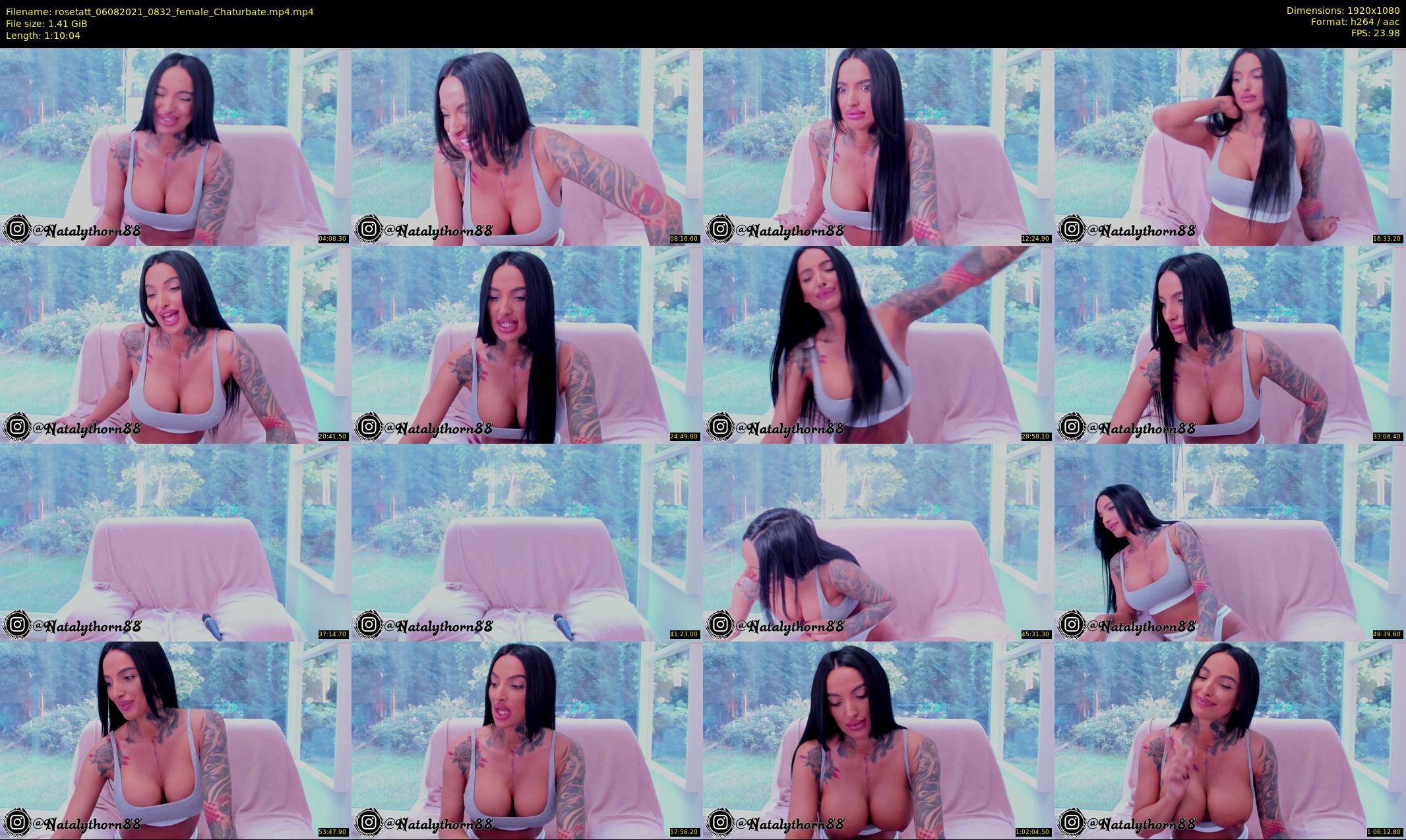 rosetatt — 71 minute Chaturbate female cam show recording, 1080p, Aug 6, 2021