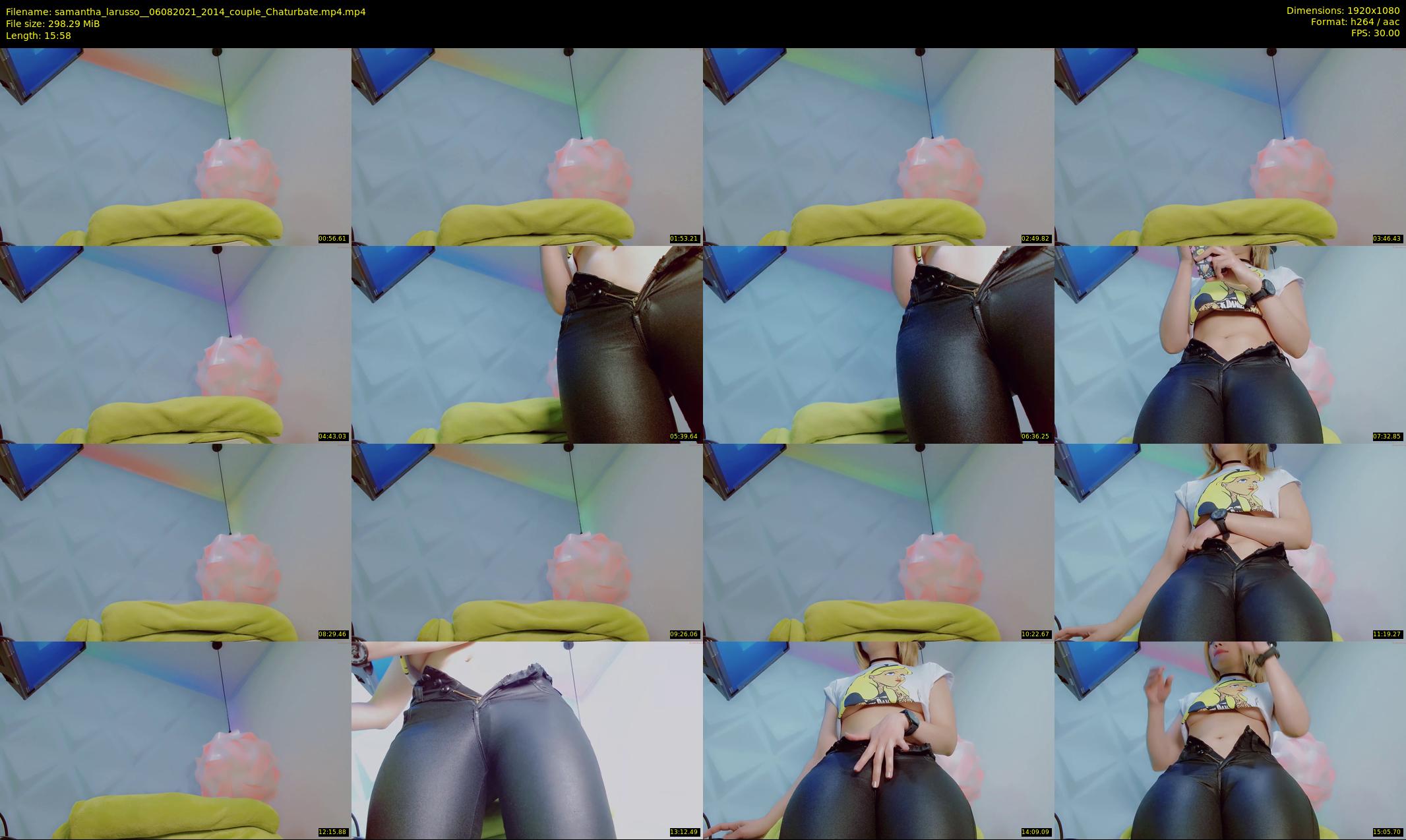 samantha_larusso_ — 16 minute Chaturbate couple cam show recording, 1080p, Aug 6, 2021