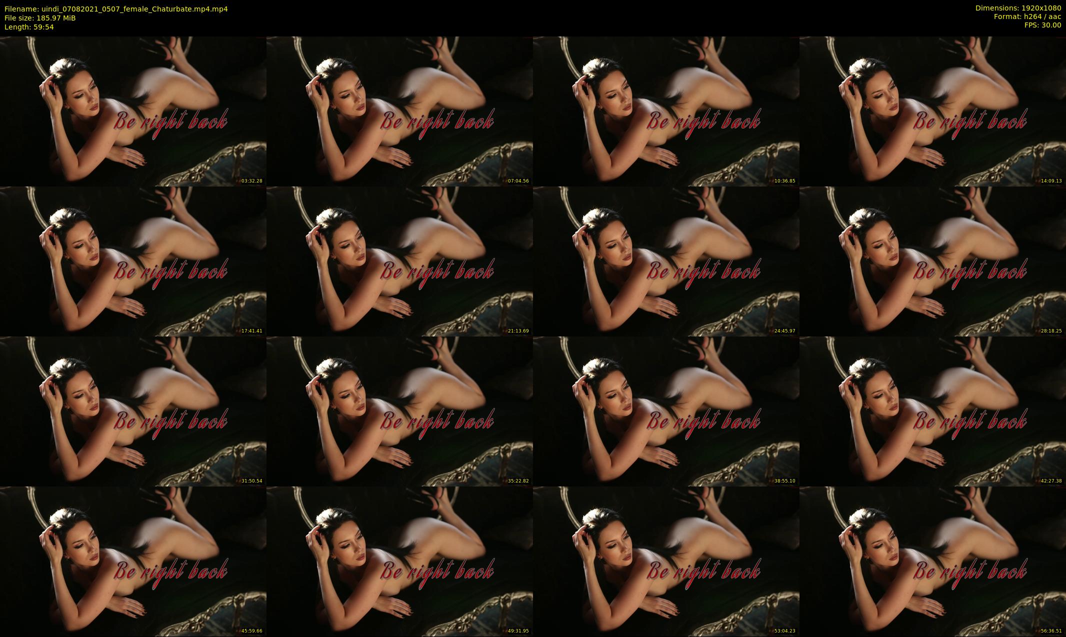 uindi — 60 minute Chaturbate female cam show recording, 1080p, Aug 7, 2021