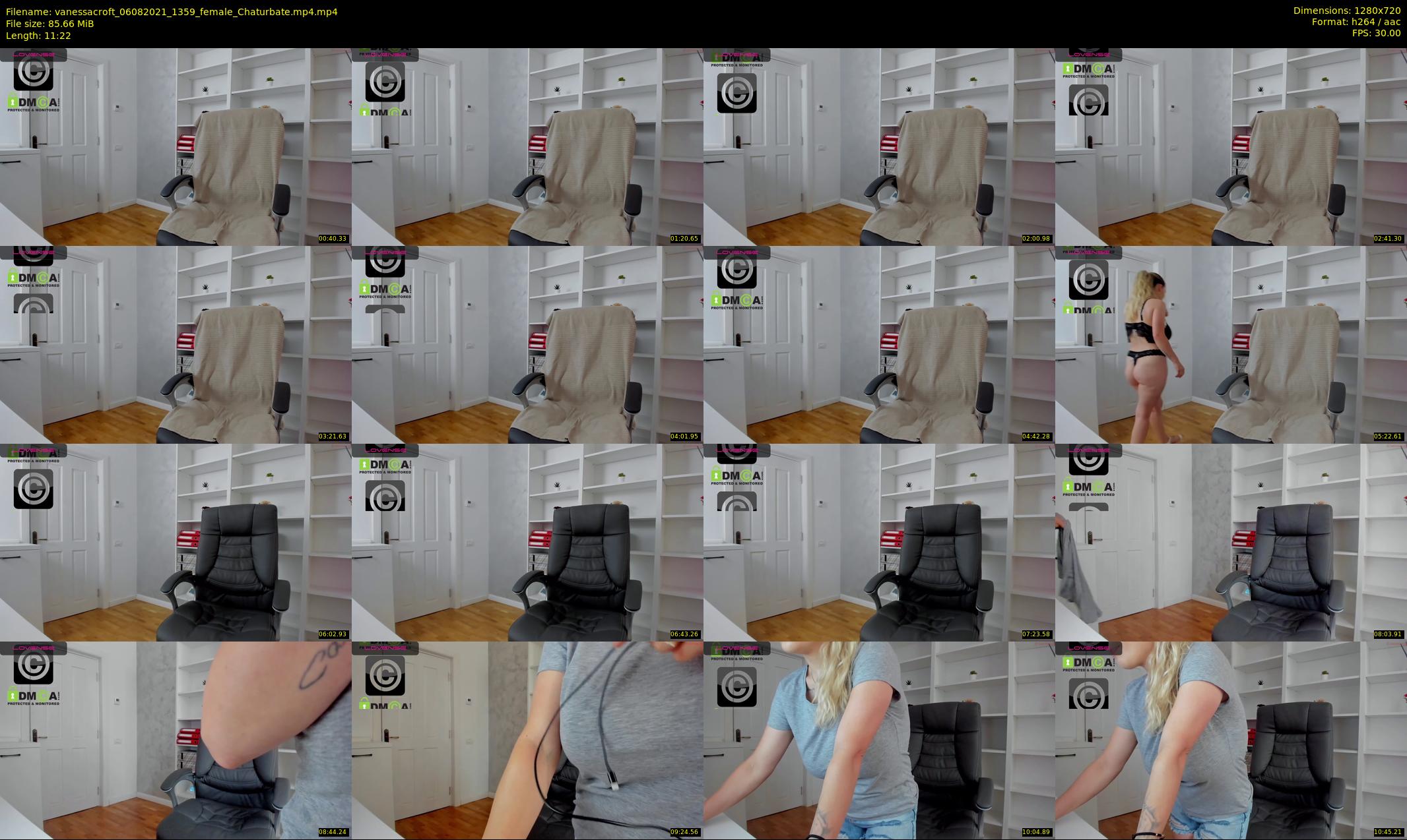 vanessacroft — 12 minute Chaturbate female cam show recording, 720p, Aug 6, 2021