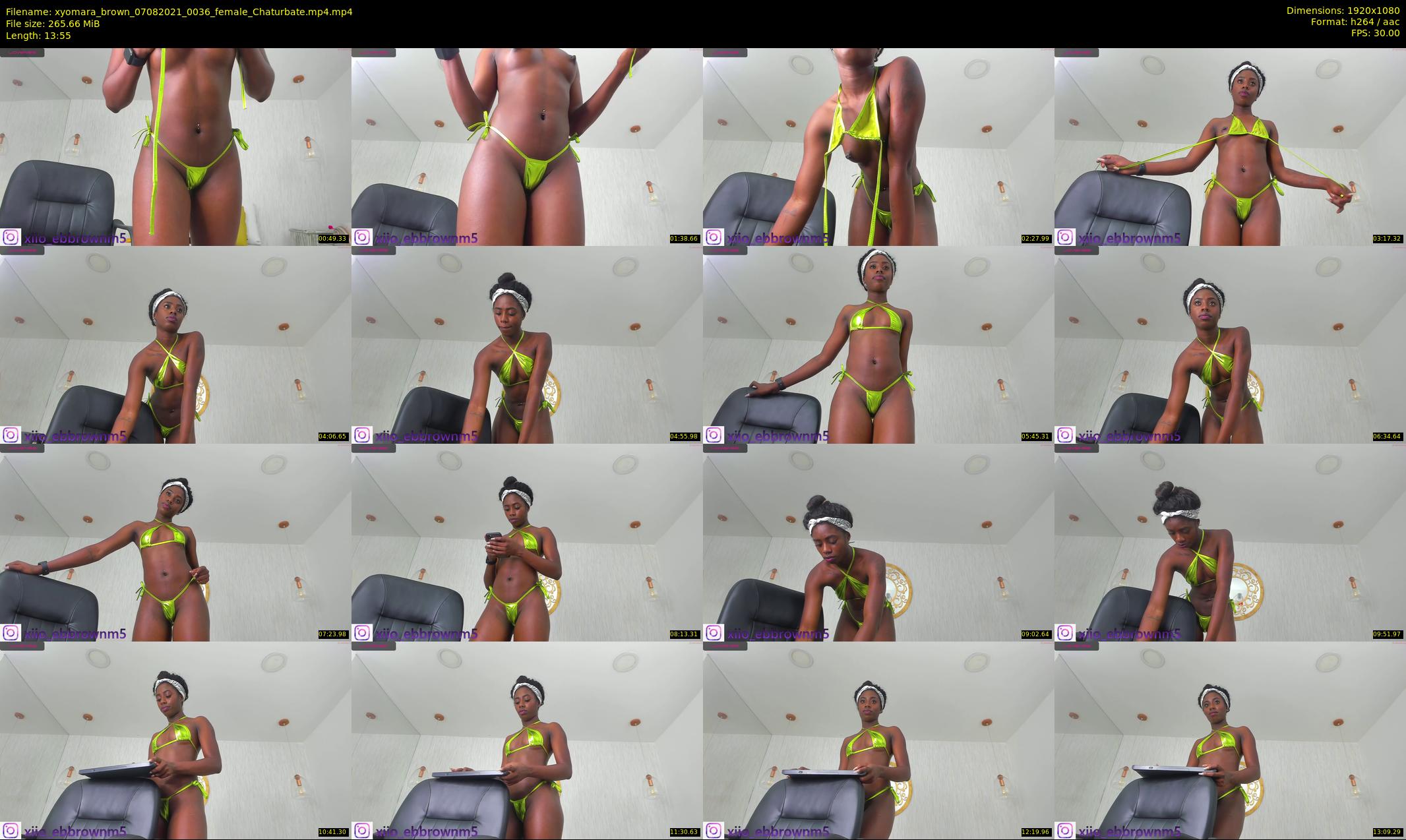 xyomara_brown — 14 minute Chaturbate female cam show recording, 1080p, Aug 7, 2021
