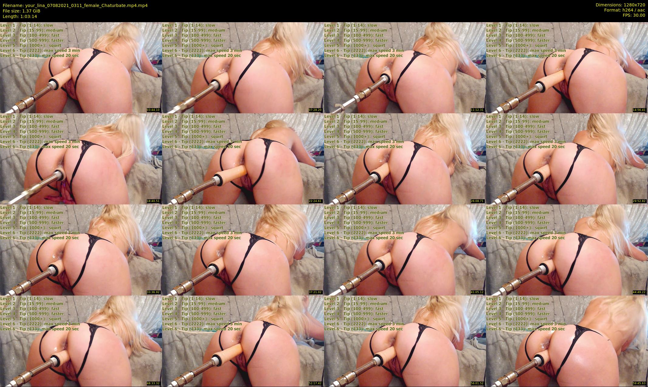 your_lina — 64 minute Chaturbate female cam show recording, 720p, Aug 7, 2021