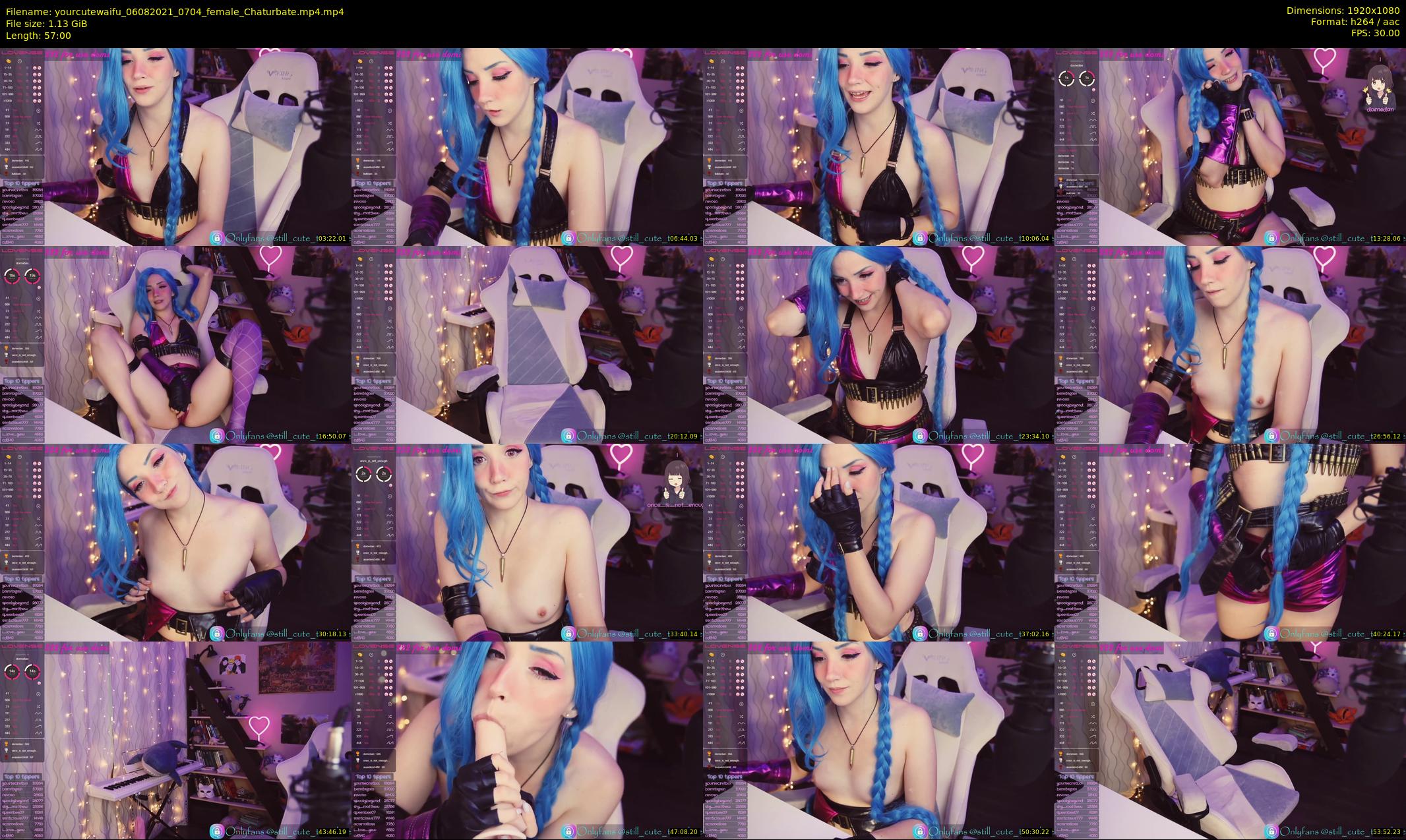 yourcutewaifu — 57 minute Chaturbate female cam show recording, 1080p, Aug 6, 2021