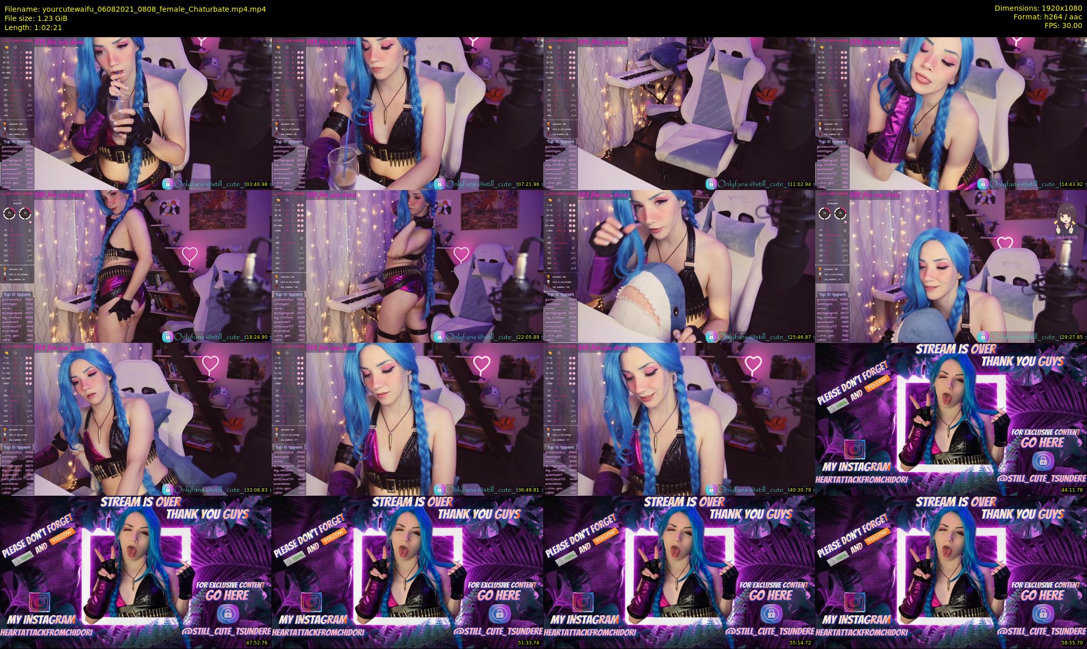 yourcutewaifu — 63 minute Chaturbate female cam show recording, 1080p, Aug 6, 2021