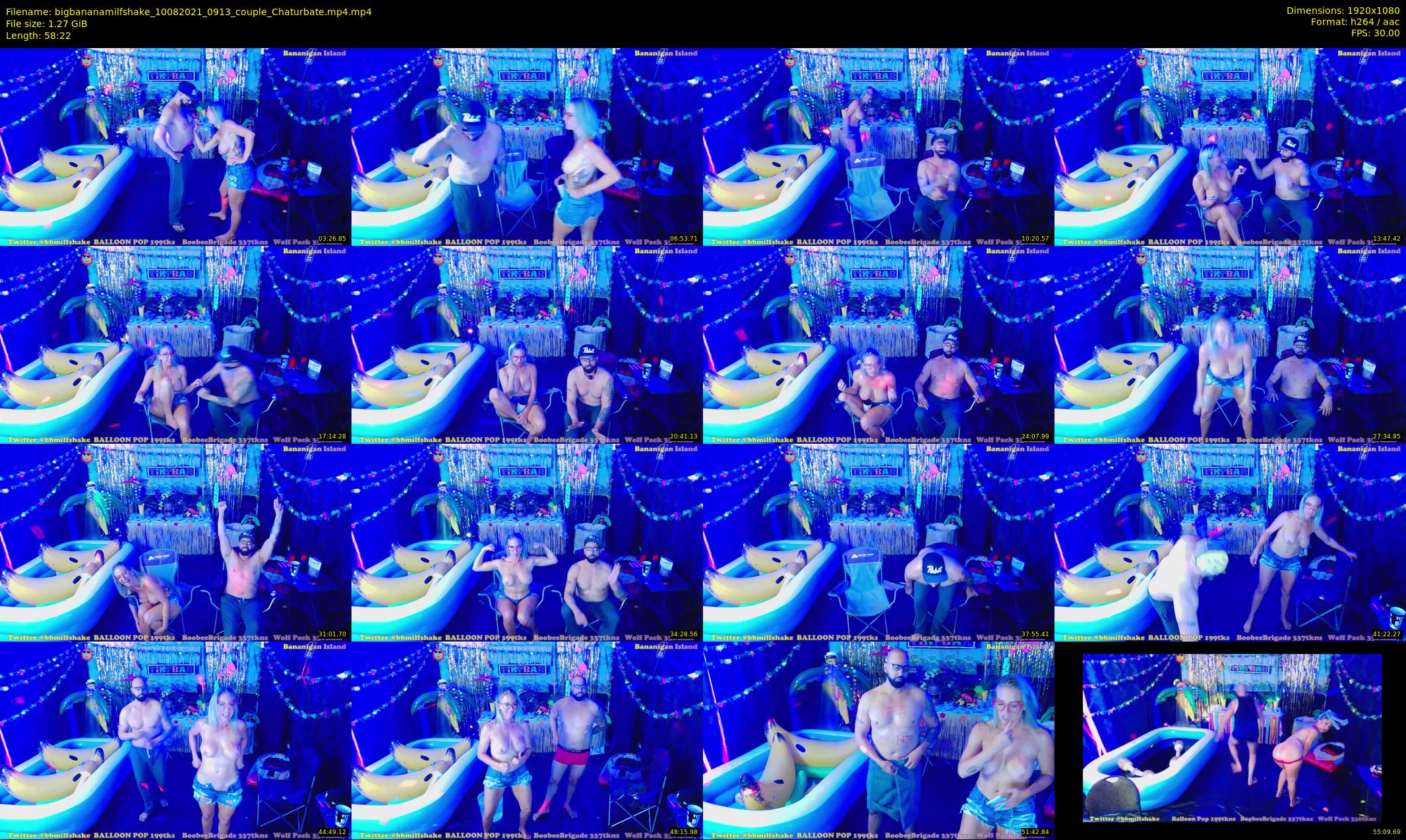 bigbananamilfshake — 59 minute Chaturbate couple cam show recording, 1080p, Aug 10, 2021