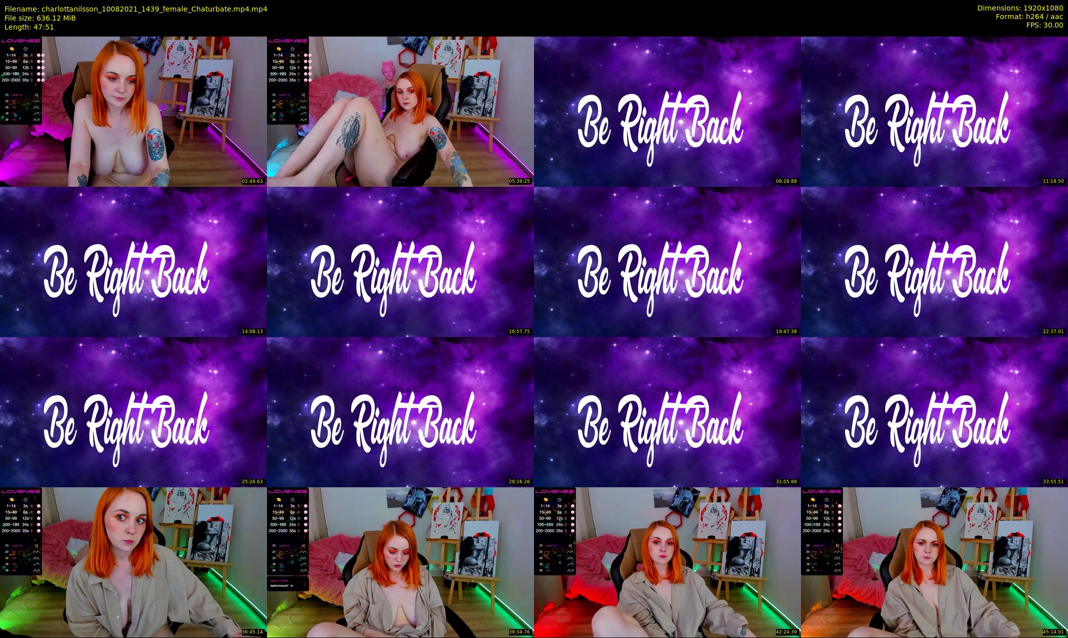 charlottanilsson — 48 minute Chaturbate female cam show recording, 1080p, Aug 10, 2021