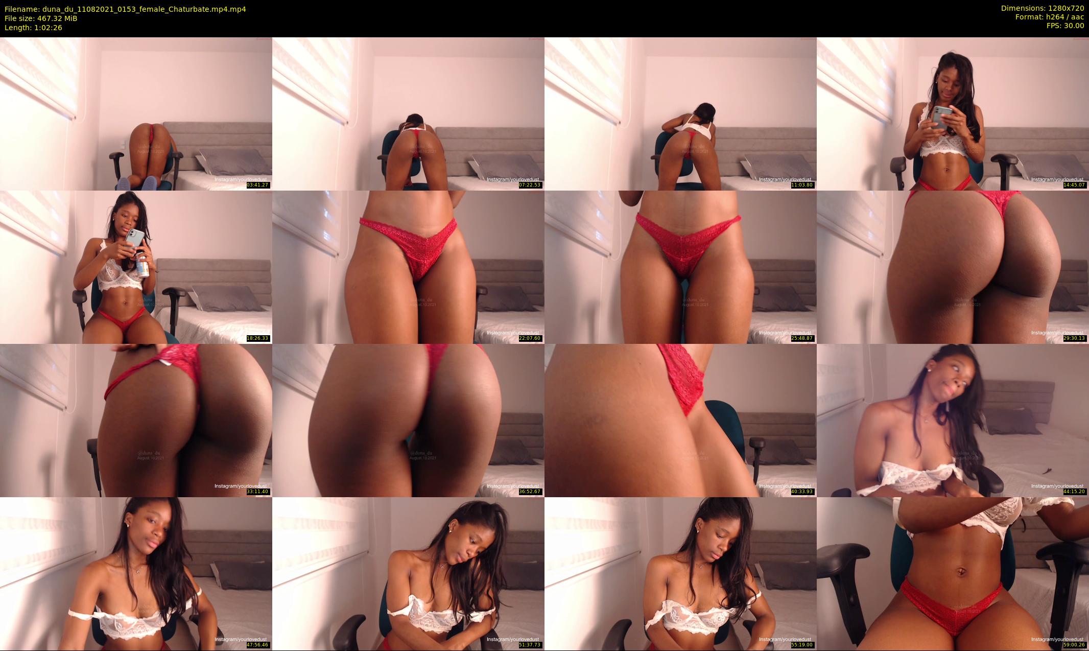 duna_du — 63 minute Chaturbate female cam show recording, 720p, Aug 11, 2021