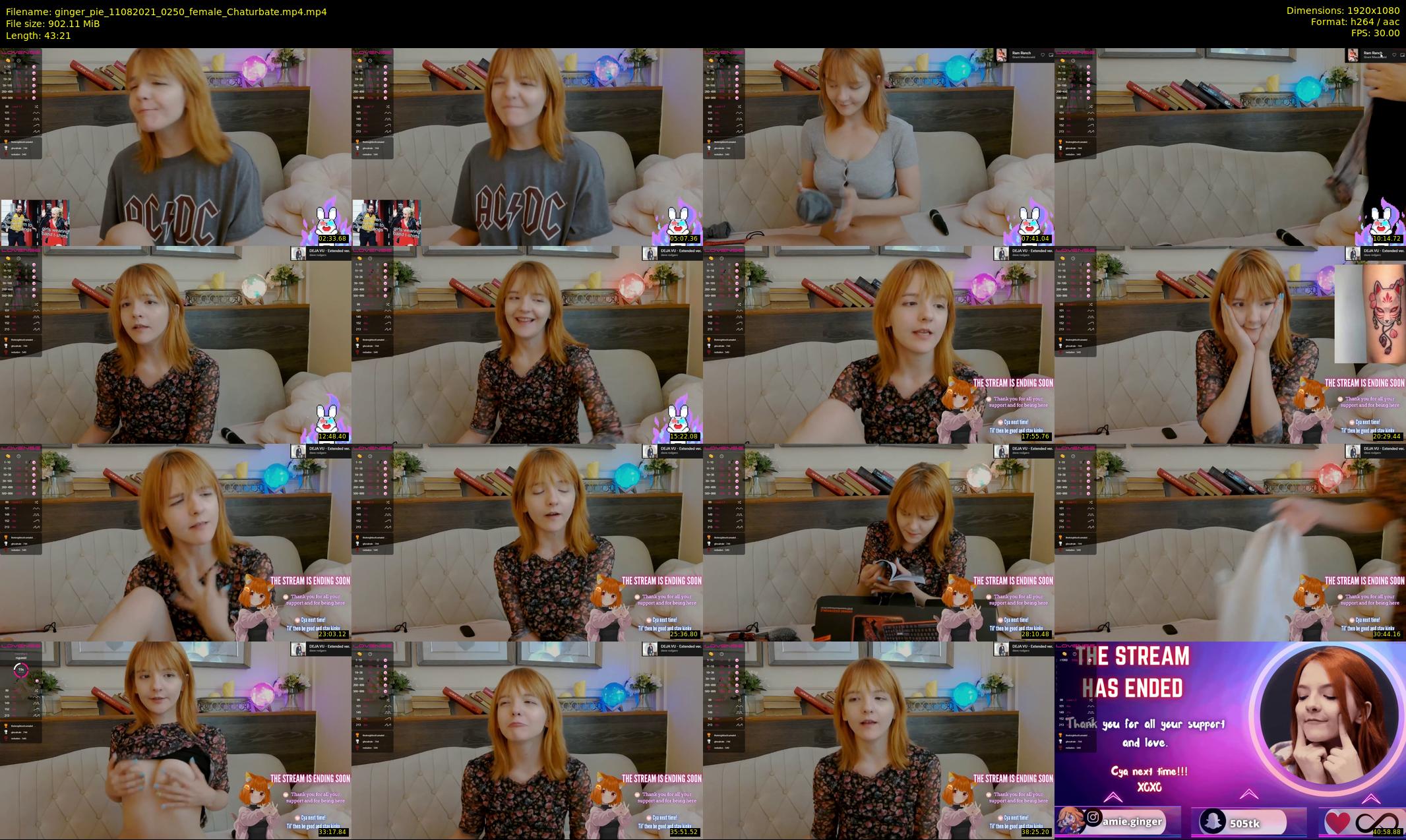 ginger_pie — 44 minute Chaturbate female cam show recording, 1080p, Aug 11, 2021