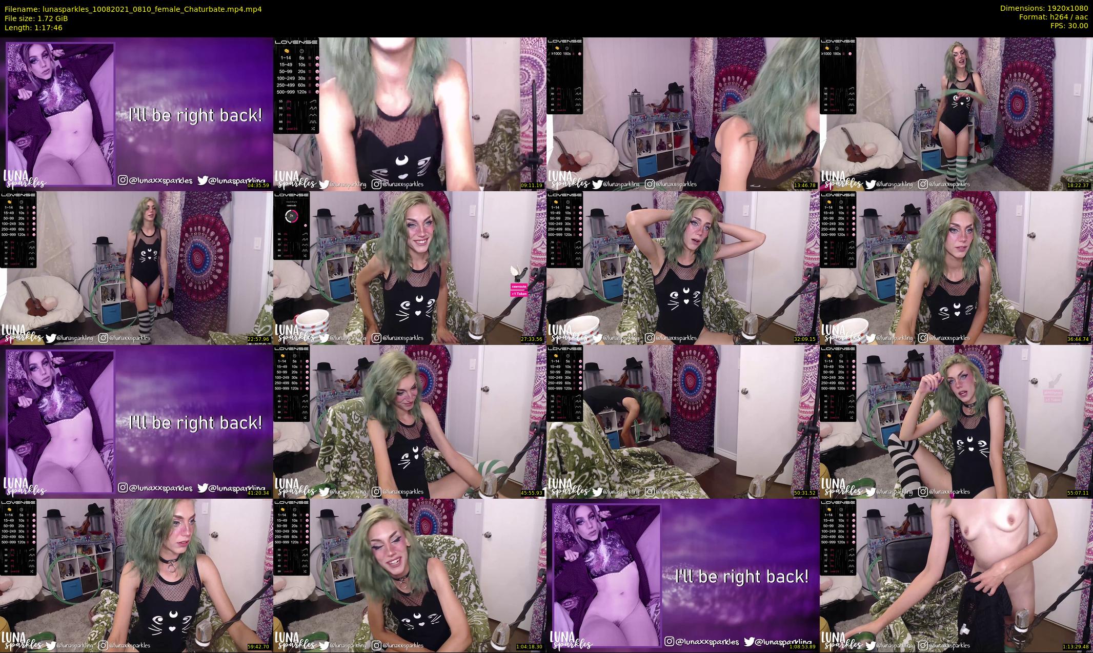 lunasparkles — 78 minute Chaturbate female cam show recording, 1080p, Aug 10, 2021