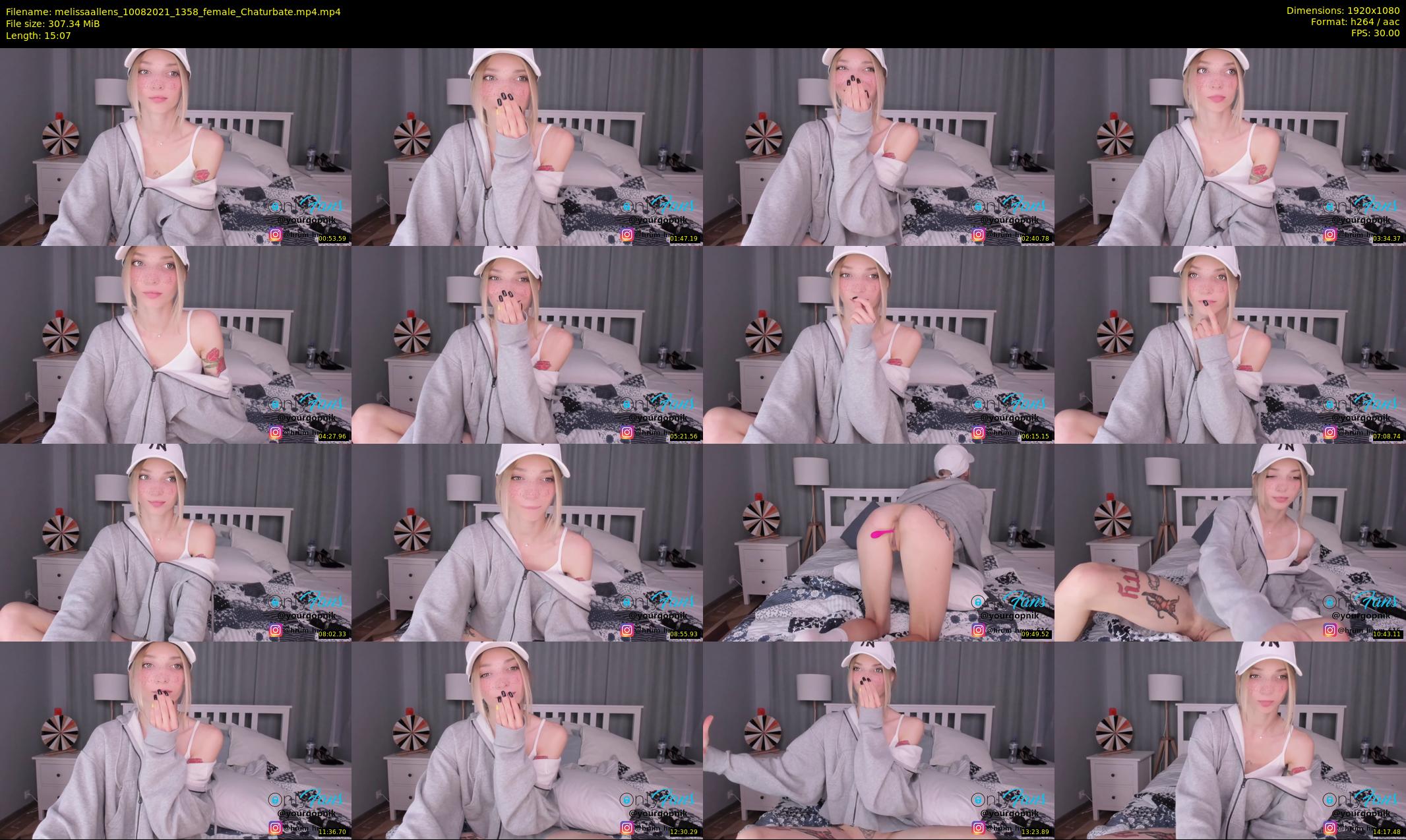 melissaallens — 16 minute Chaturbate female cam show recording, 1080p, Aug 10, 2021