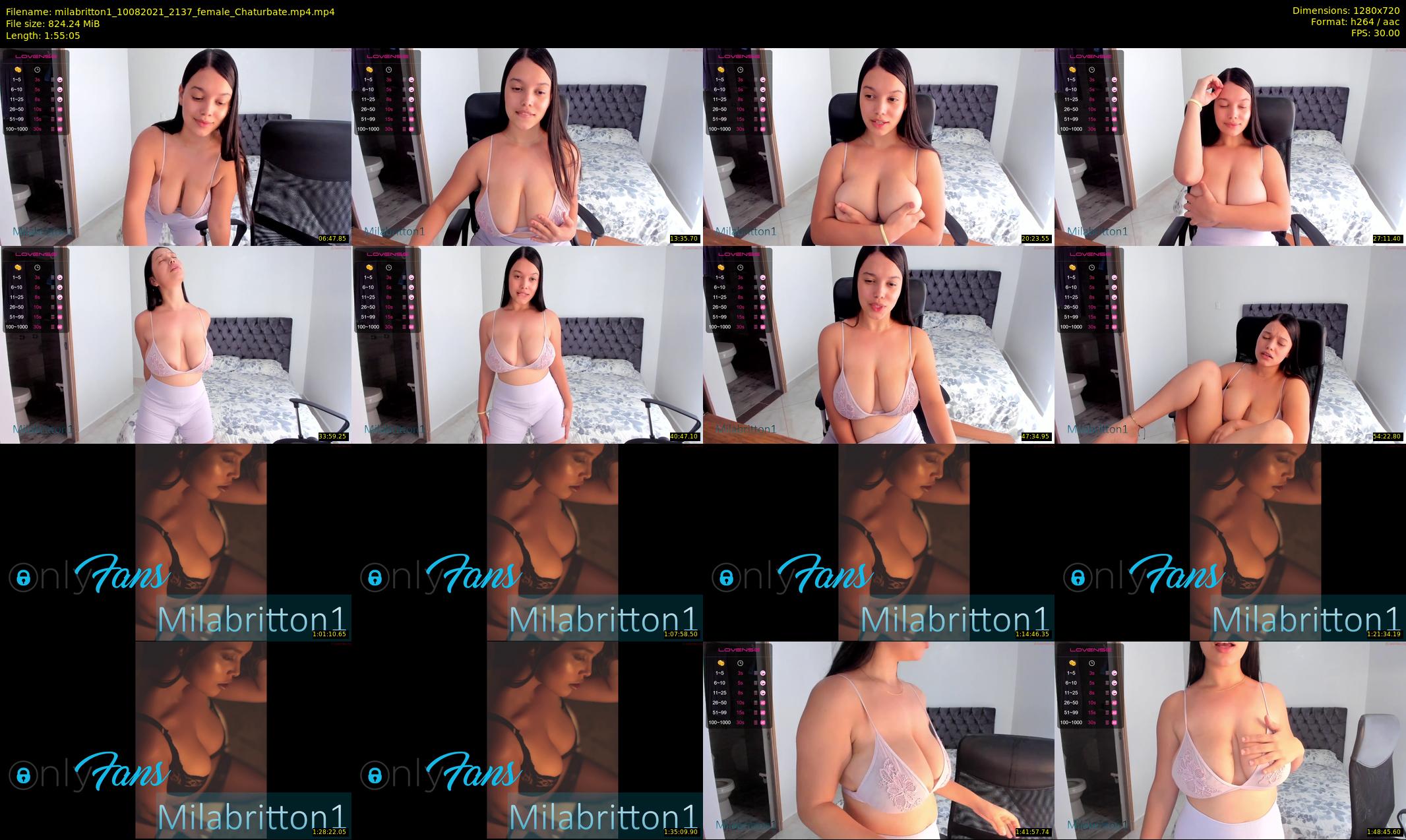 milabritton1 — 116 minute Chaturbate female cam show recording, 720p, Aug 10, 2021