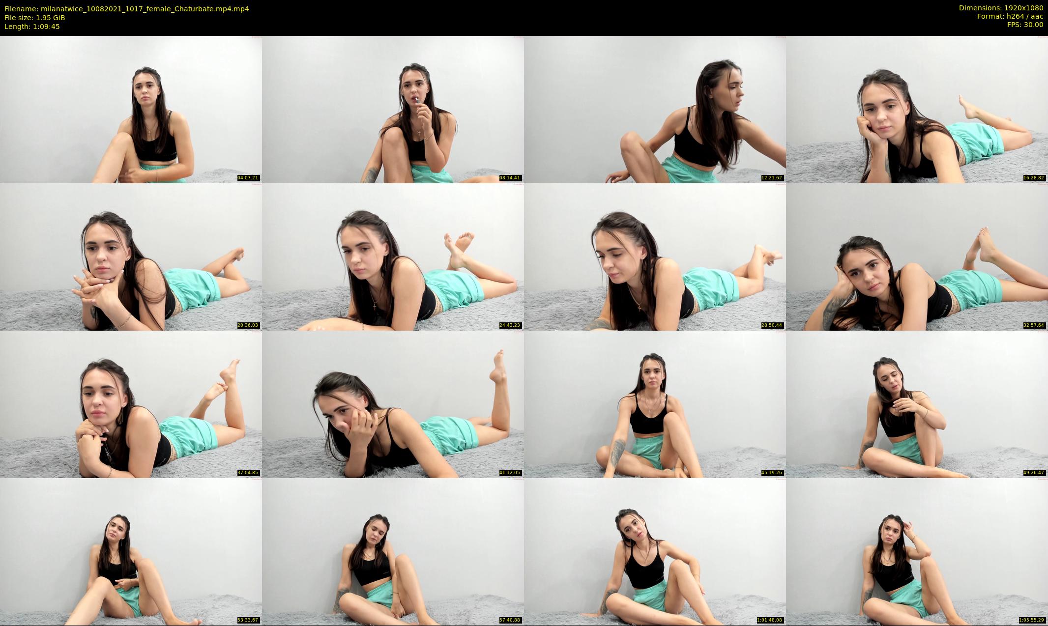 milanatwice — 70 minute Chaturbate female cam show recording, 1080p, Aug 10, 2021