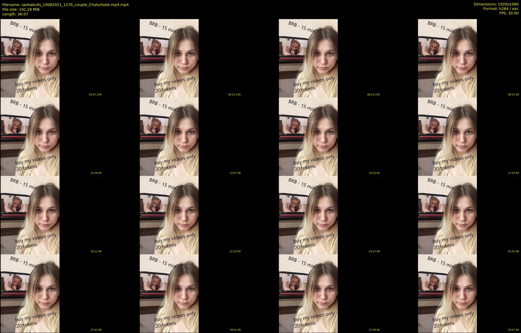 sashabulls — 37 minute Chaturbate couple cam show recording, 1080p, Aug 10, 2021