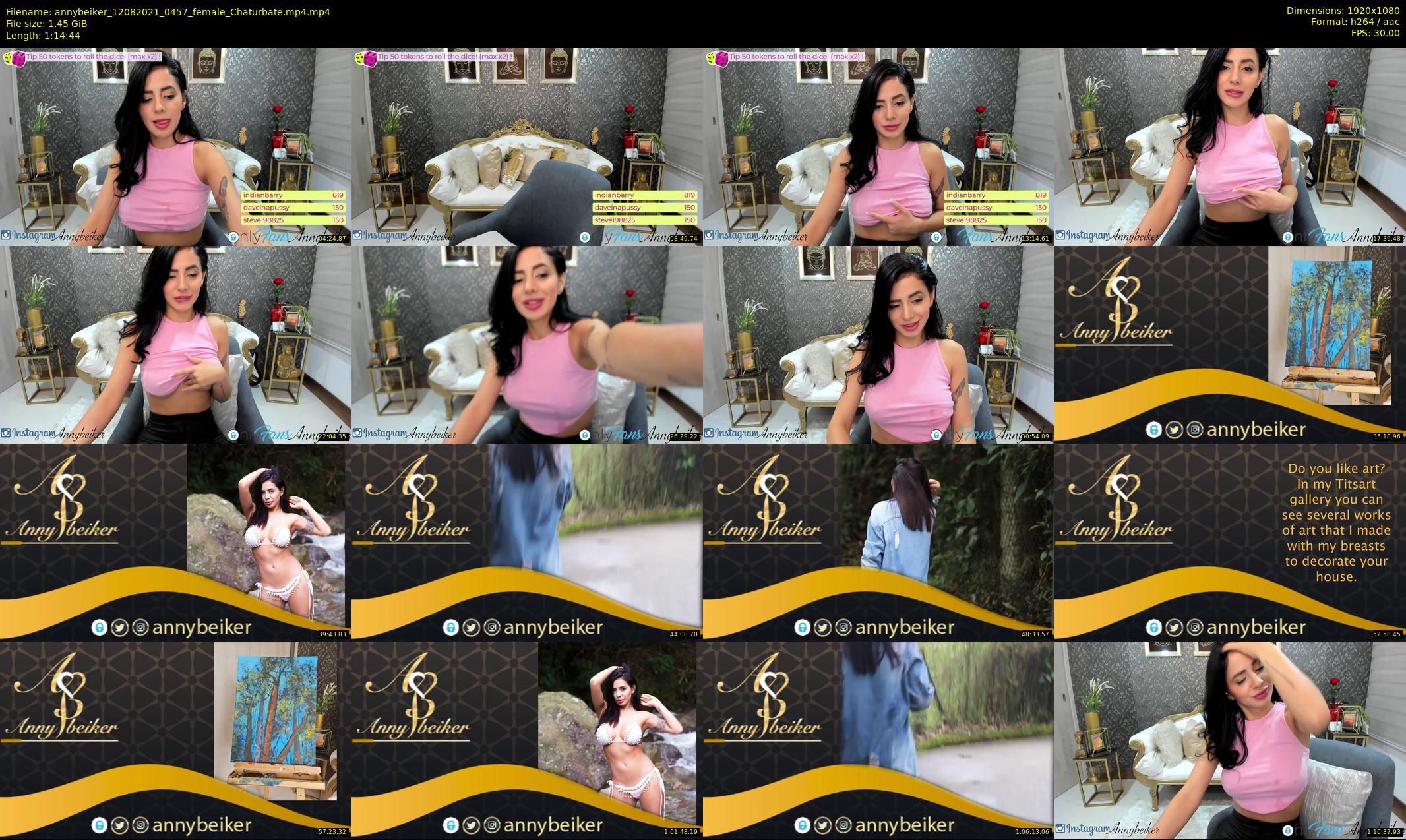 annybeiker — 75 minute Chaturbate female cam show recording, 1080p, Aug 12, 2021