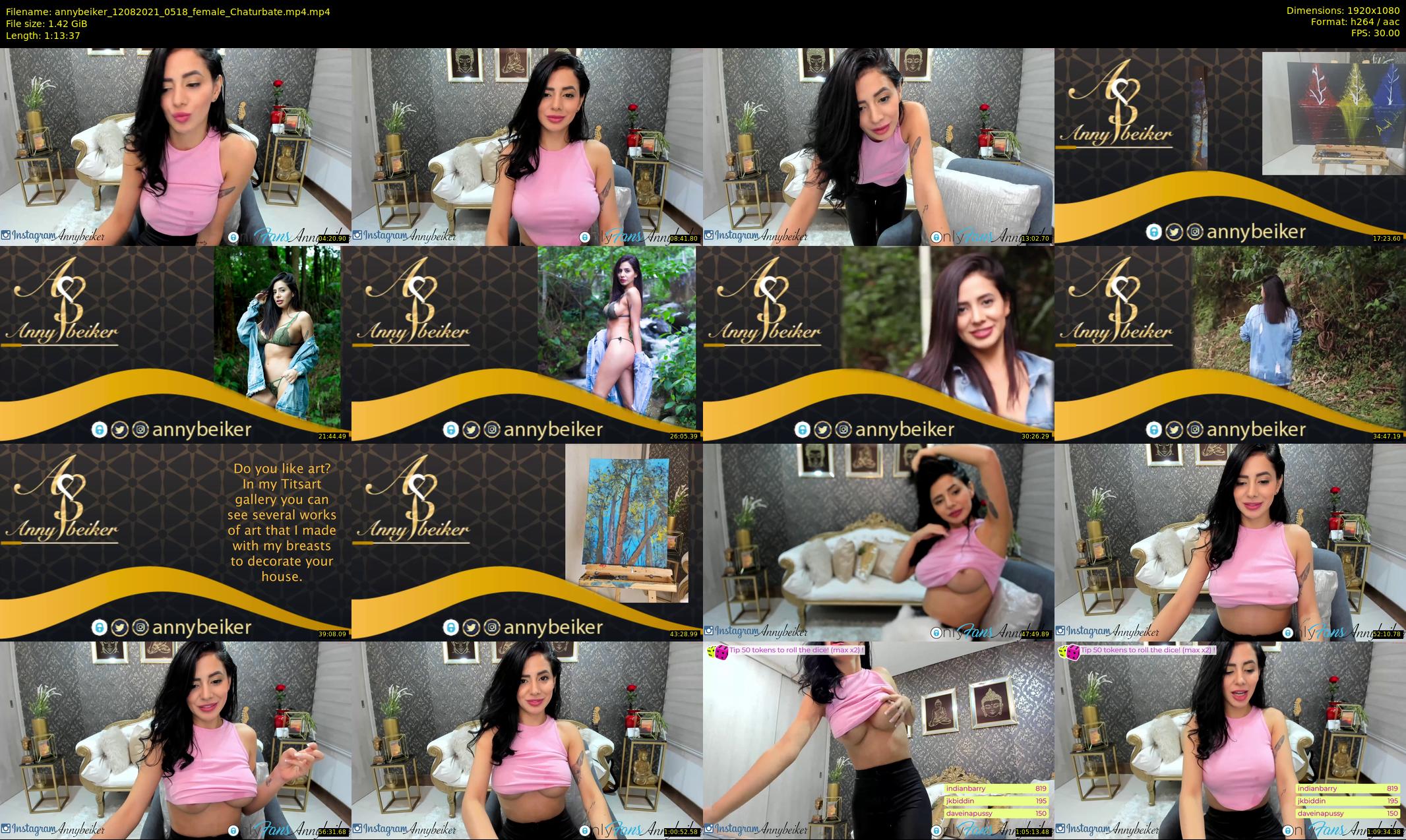 annybeiker — 74 minute Chaturbate female cam show recording, 1080p, Aug 12, 2021