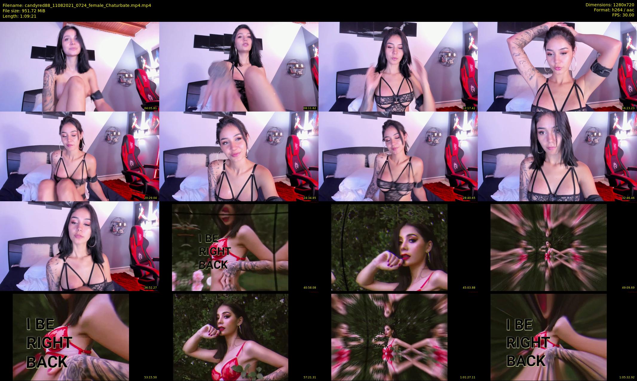 candyred88 — 70 minute Chaturbate female cam show recording, 720p, Aug 11, 2021