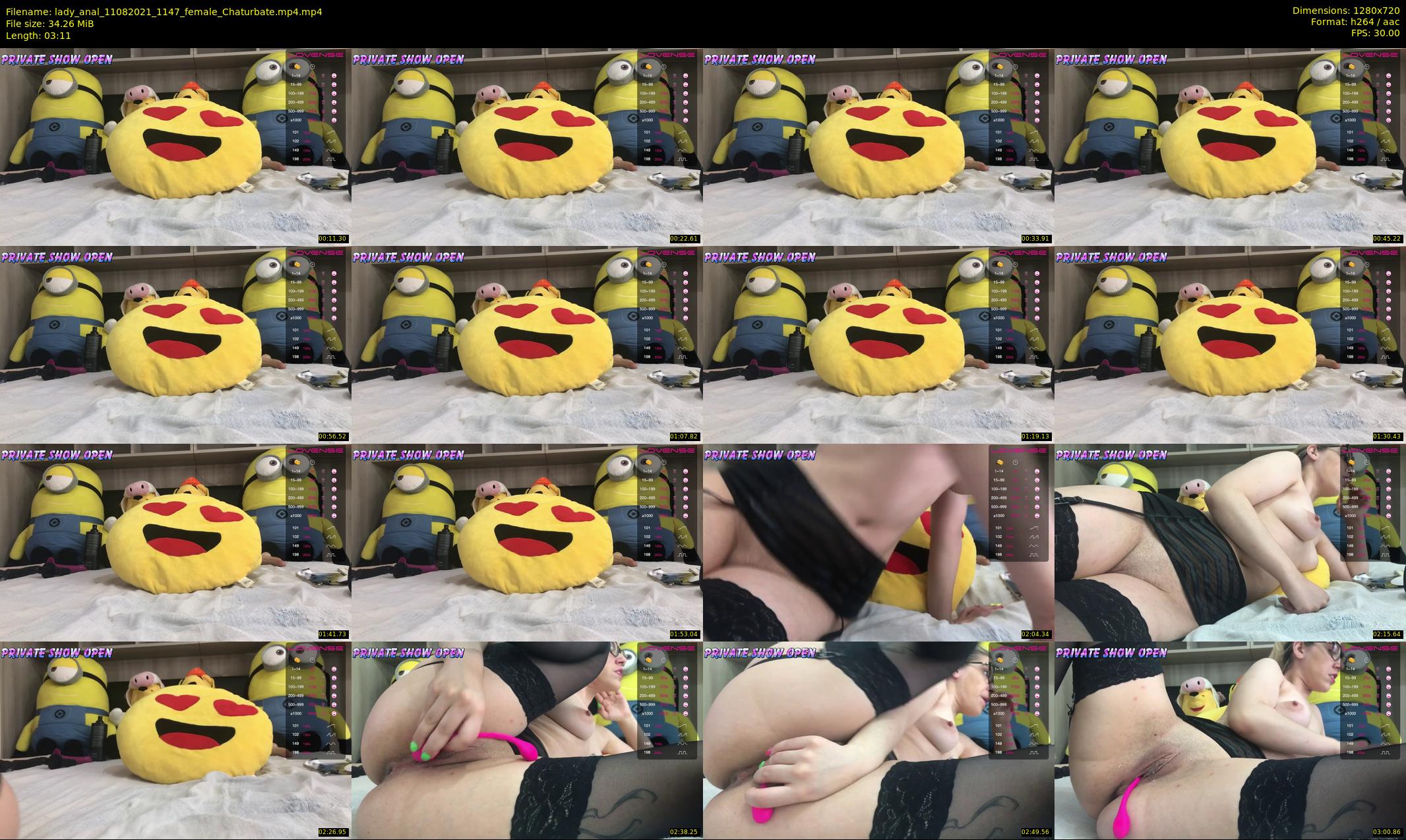 lady_anal — 4 minute Chaturbate female cam show recording, 720p, Aug 11, 2021