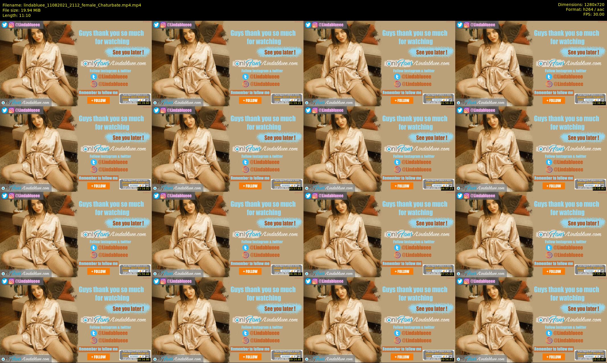 lindabluee — 12 minute Chaturbate female cam show recording, 720p, Aug 11, 2021