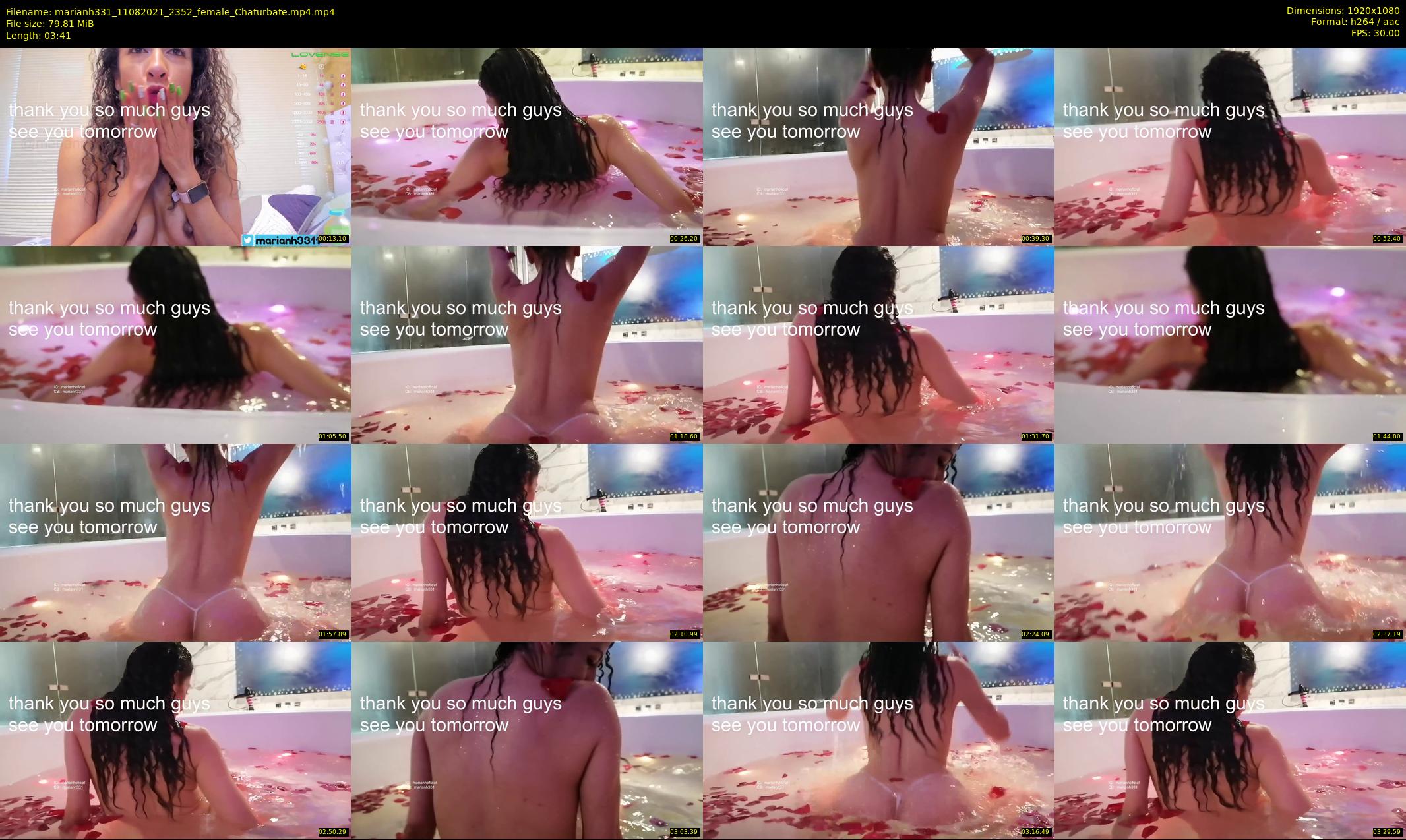 marianh331 — 4 minute Chaturbate female cam show recording, 1080p, Aug 11, 2021