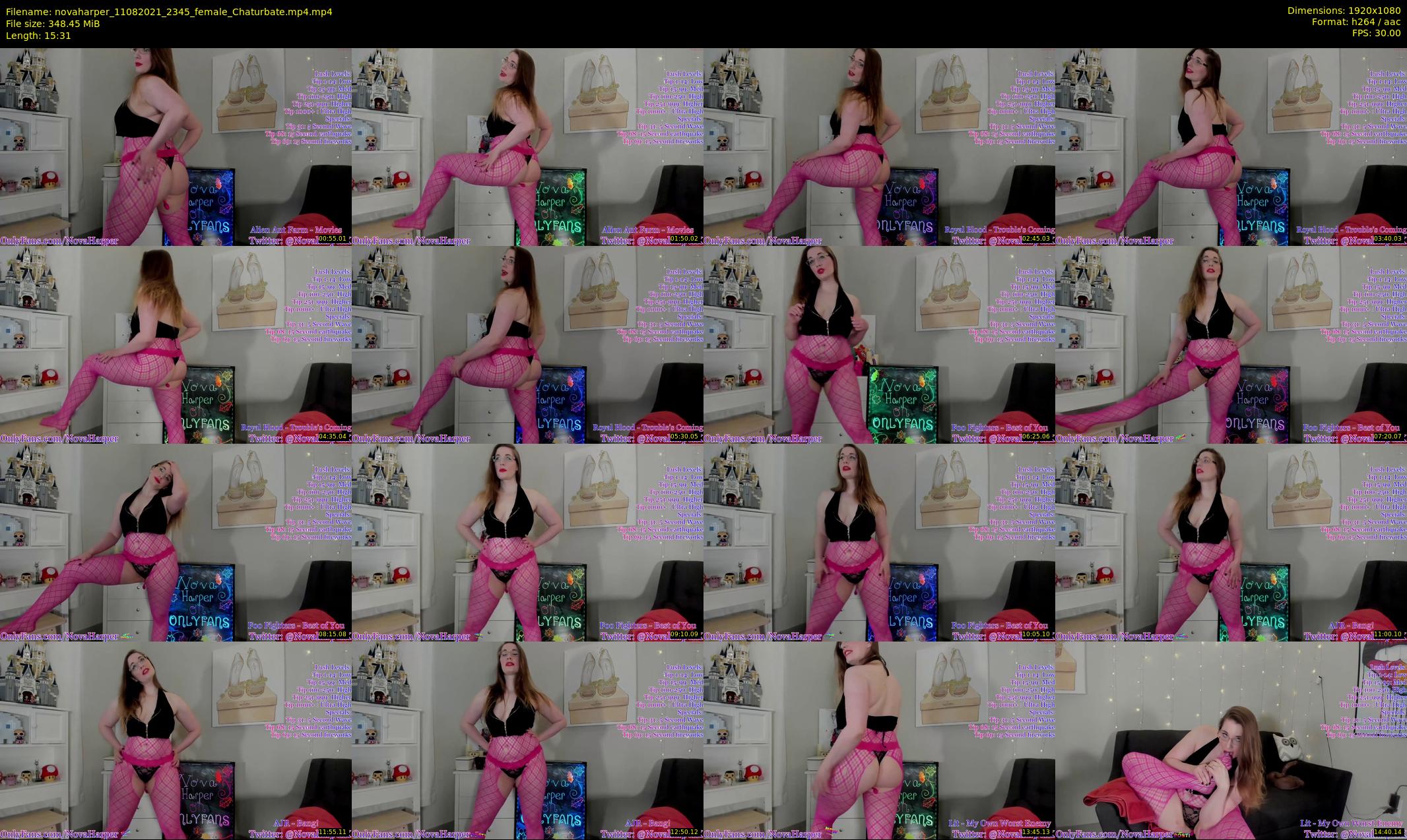 novaharper — 16 minute Chaturbate female cam show recording, 1080p, Aug 11, 2021