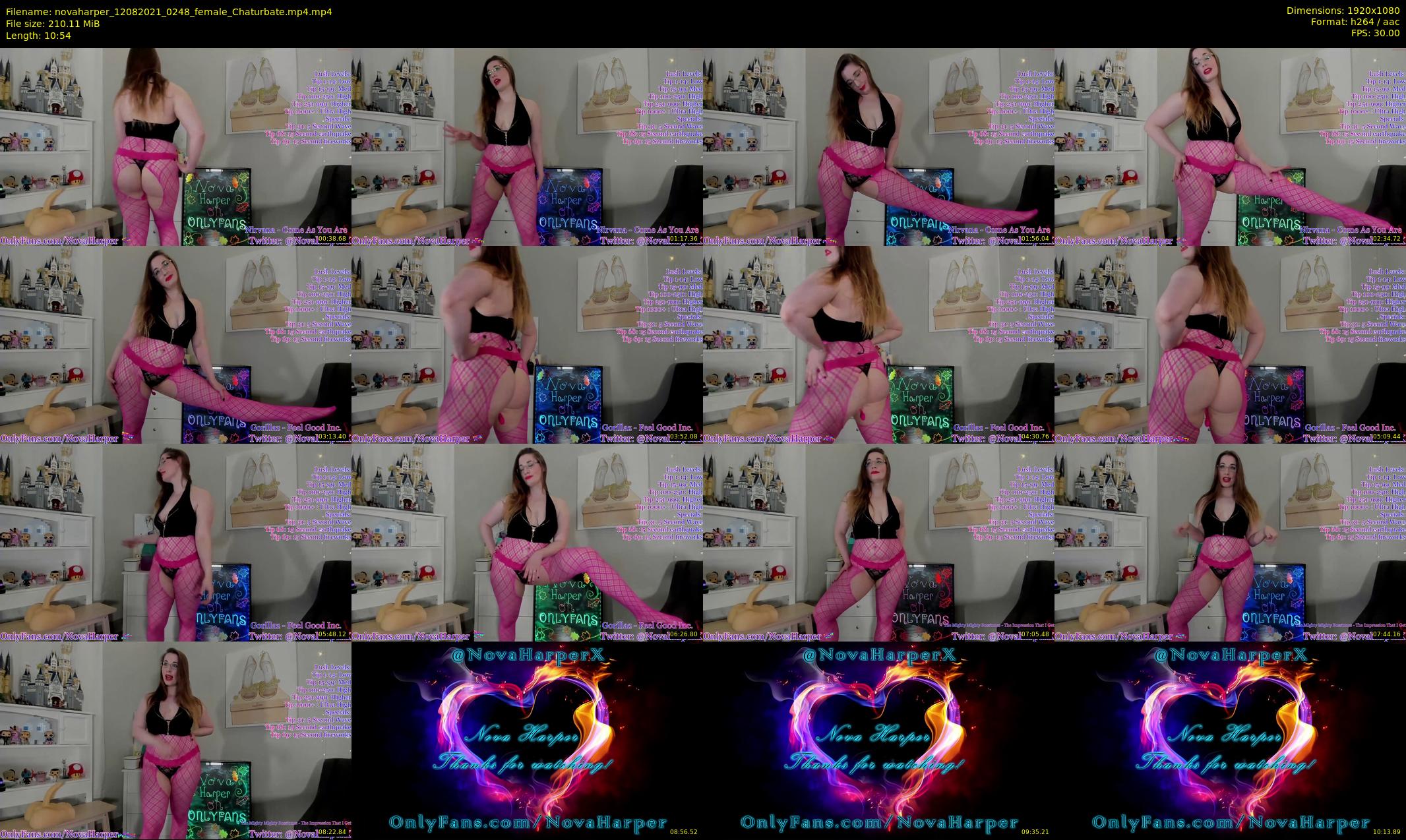 novaharper — 11 minute Chaturbate female cam show recording, 1080p, Aug 12, 2021