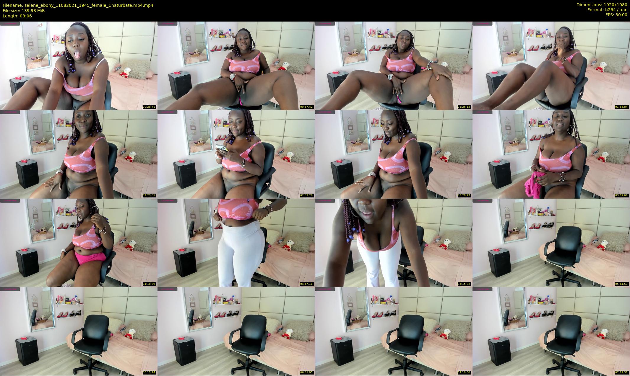 selene_ebony — 9 minute Chaturbate female cam show recording, 1080p, Aug 11, 2021
