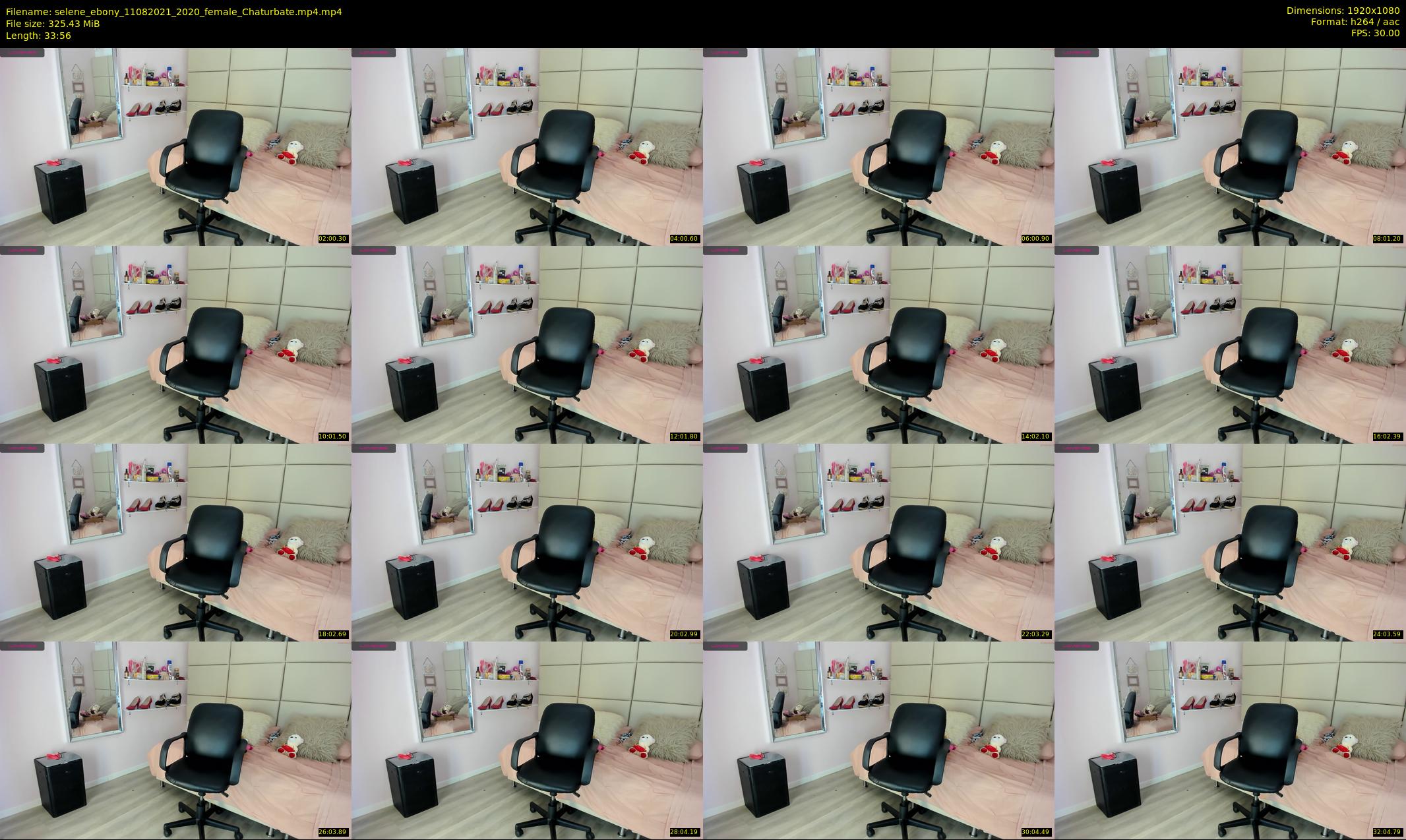 selene_ebony — 34 minute Chaturbate female cam show recording, 1080p, Aug 11, 2021