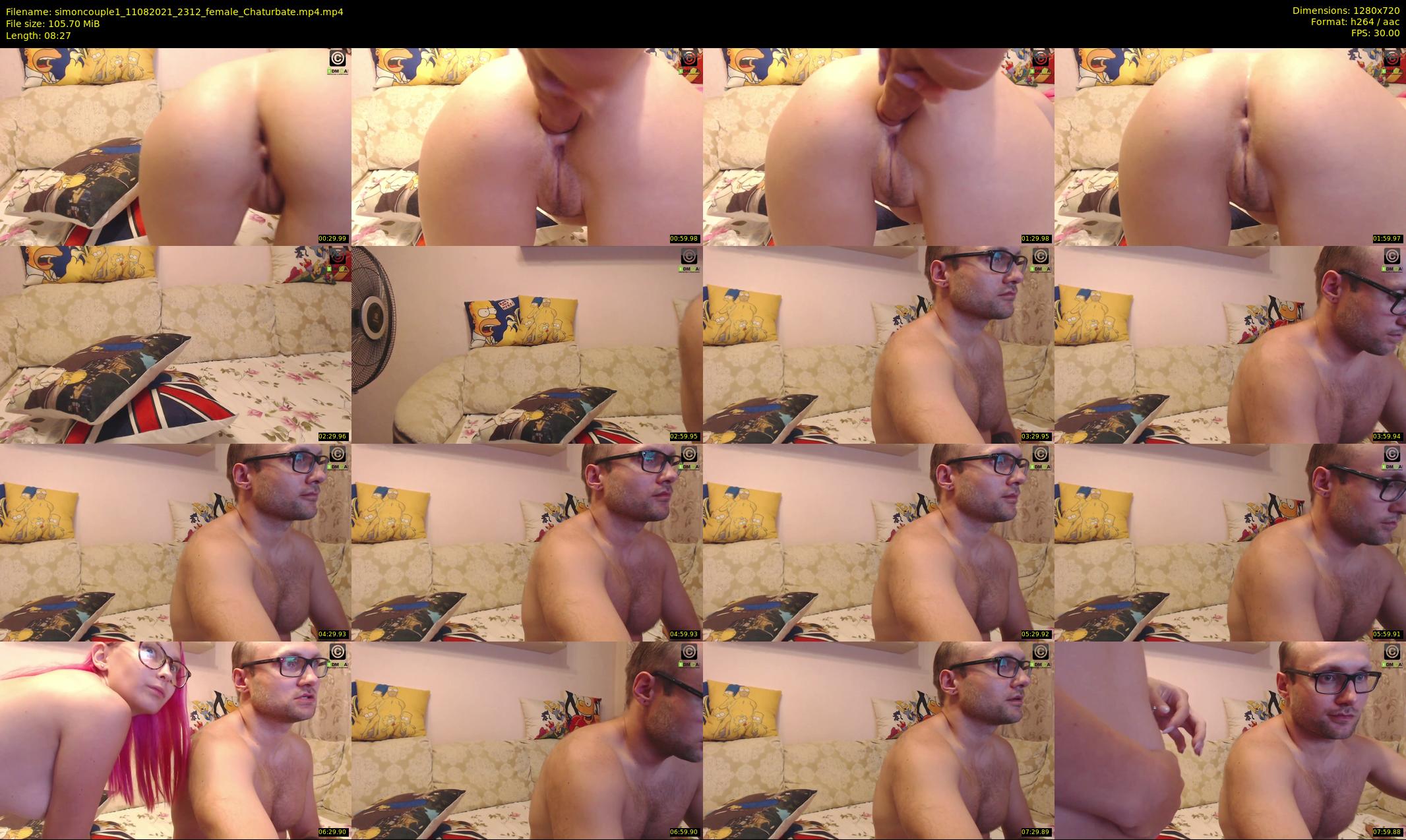 simoncouple1 — 9 minute Chaturbate couple cam show recording, 720p, Aug 11, 2021