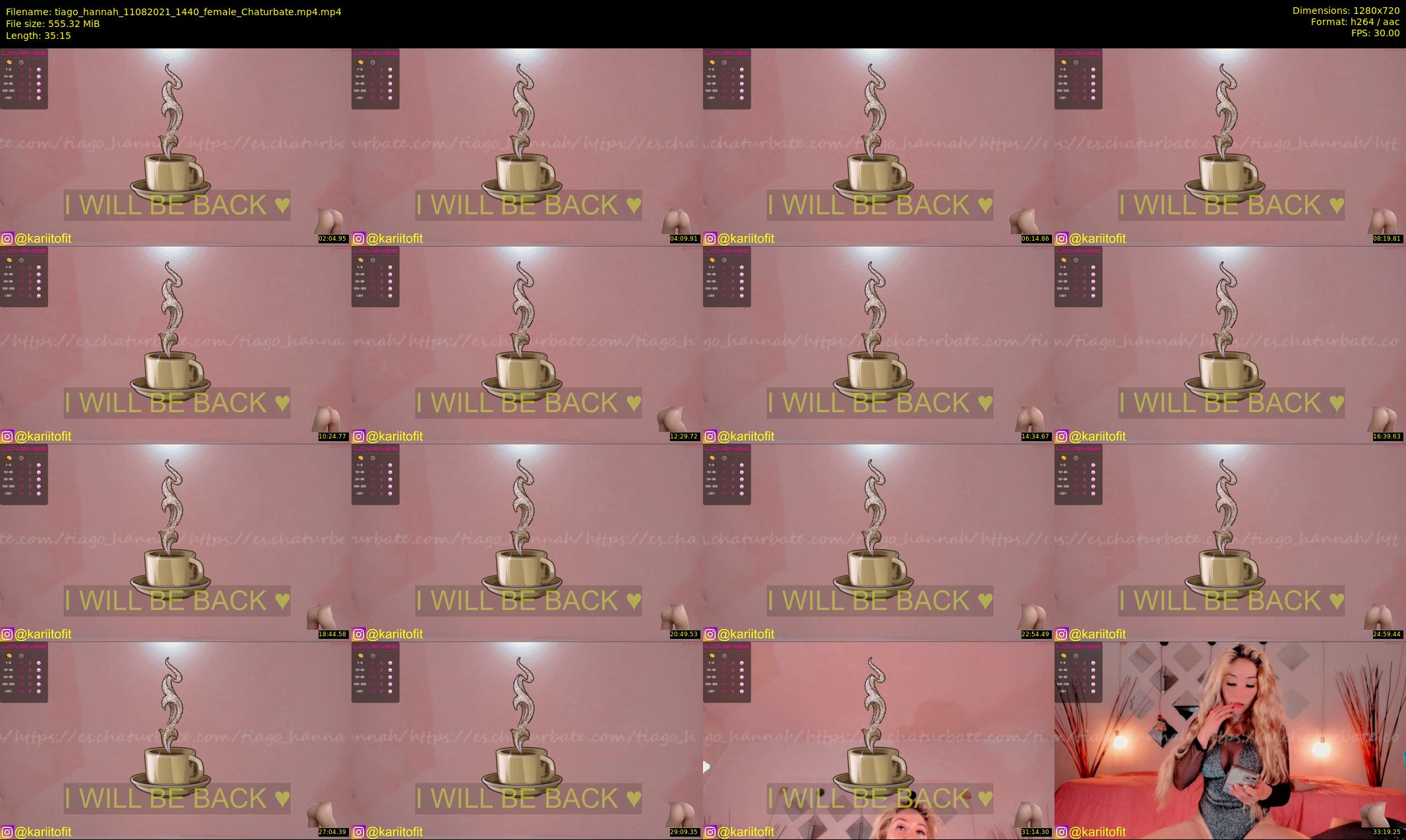 tiago_hannah — 36 minute Chaturbate couple cam show recording, 720p, Aug 11, 2021