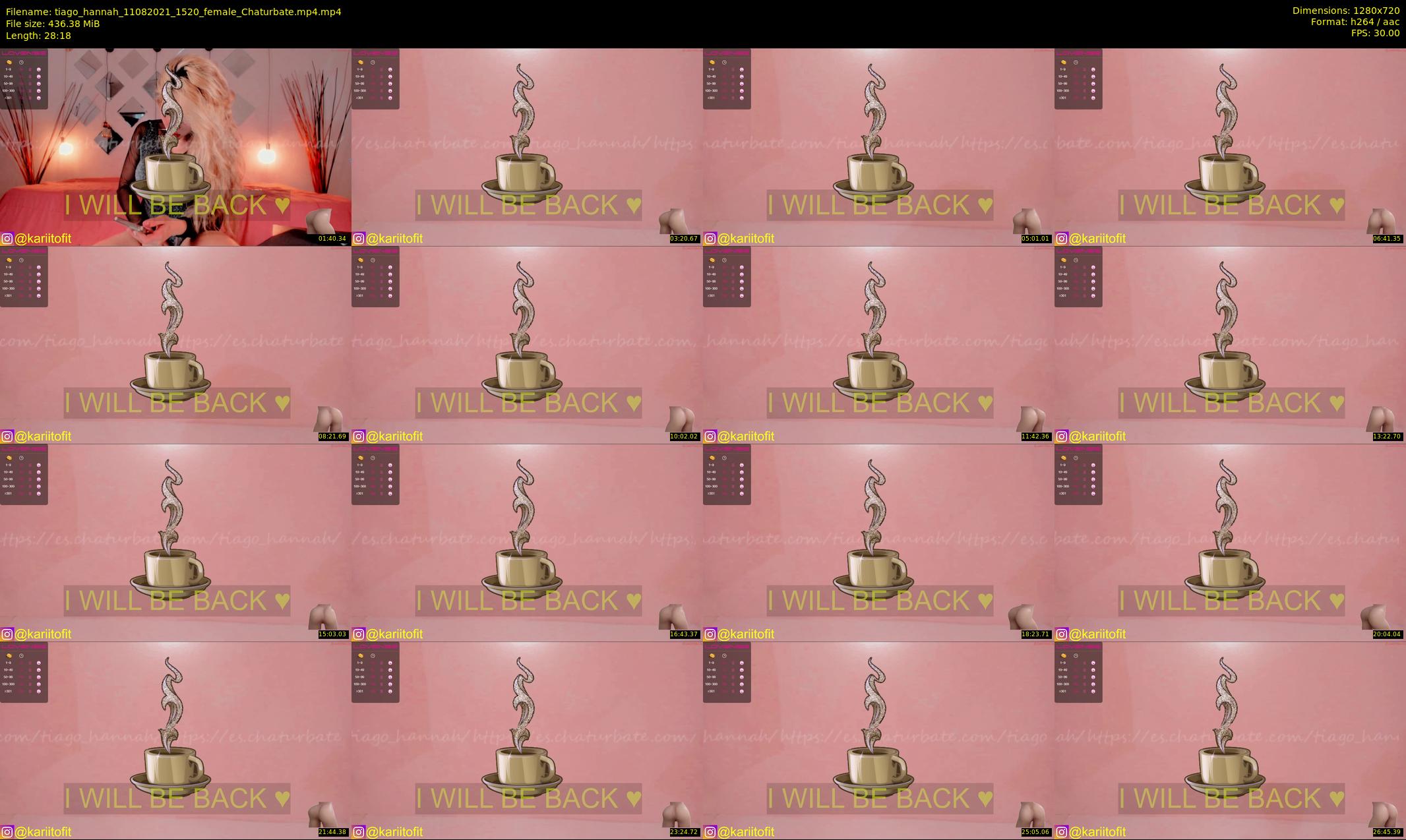 tiago_hannah — 29 minute Chaturbate couple cam show recording, 720p, Aug 11, 2021