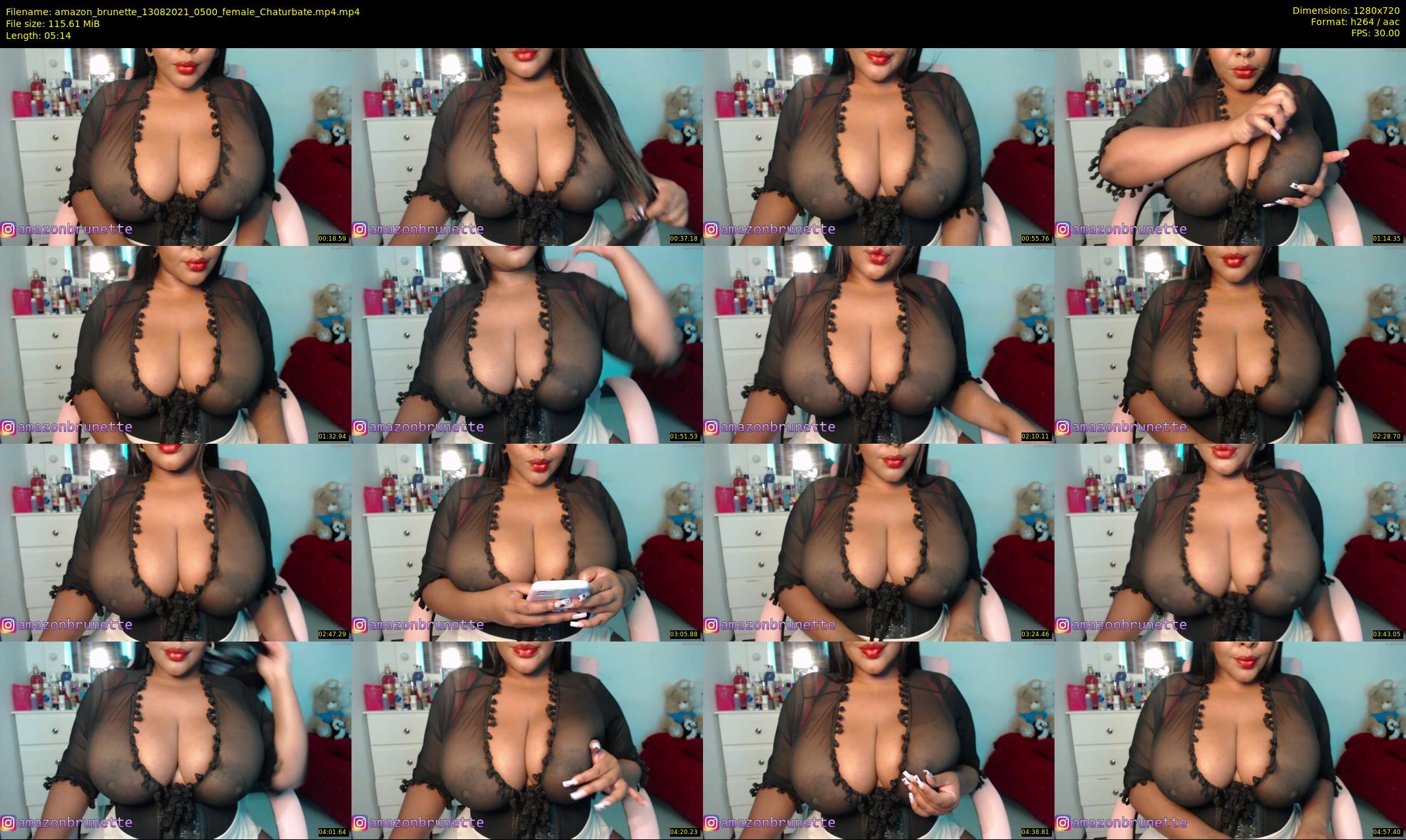 amazon_brunette — 6 minute Chaturbate female cam show recording, 720p, Aug 13, 2021