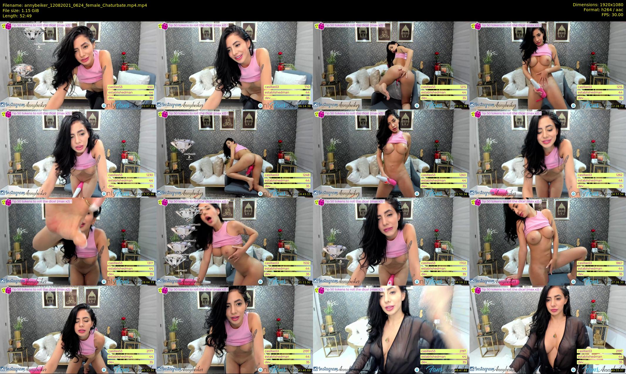 annybeiker — 53 minute Chaturbate female cam show recording, 1080p, Aug 12, 2021
