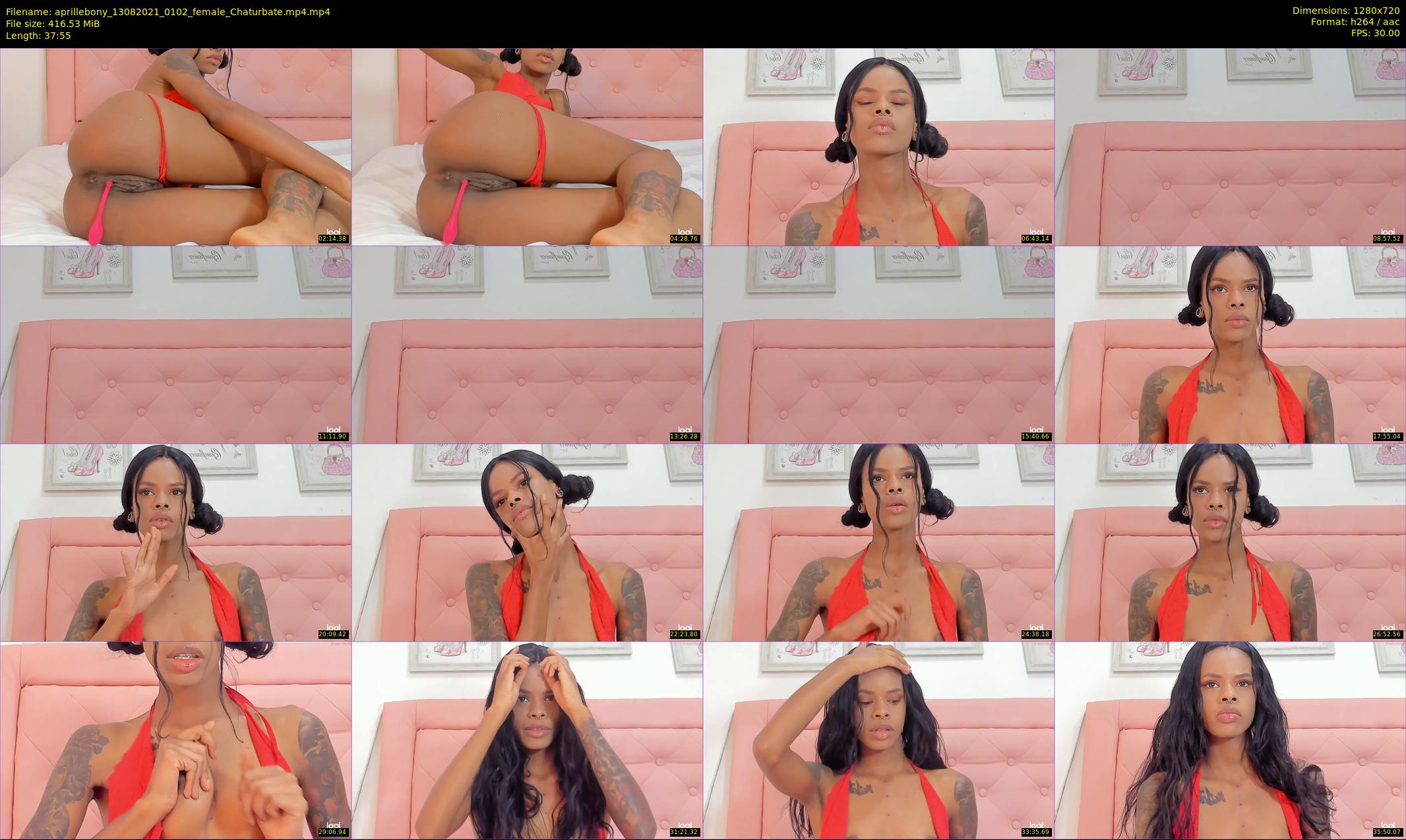 aprillebony — 38 minute Chaturbate female cam show recording, 720p, Aug 13, 2021
