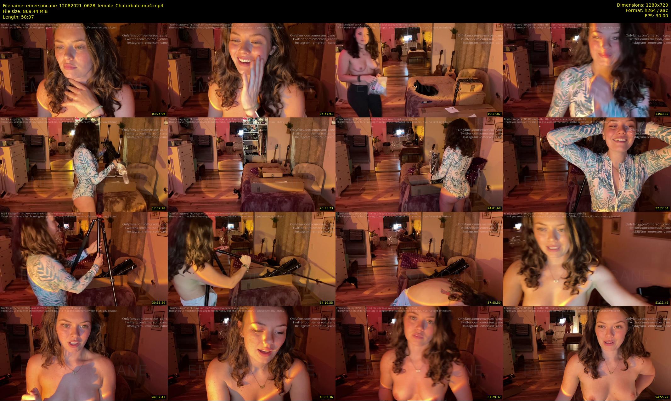 emersoncane — 59 minute Chaturbate female cam show recording, 720p, Aug 12, 2021
