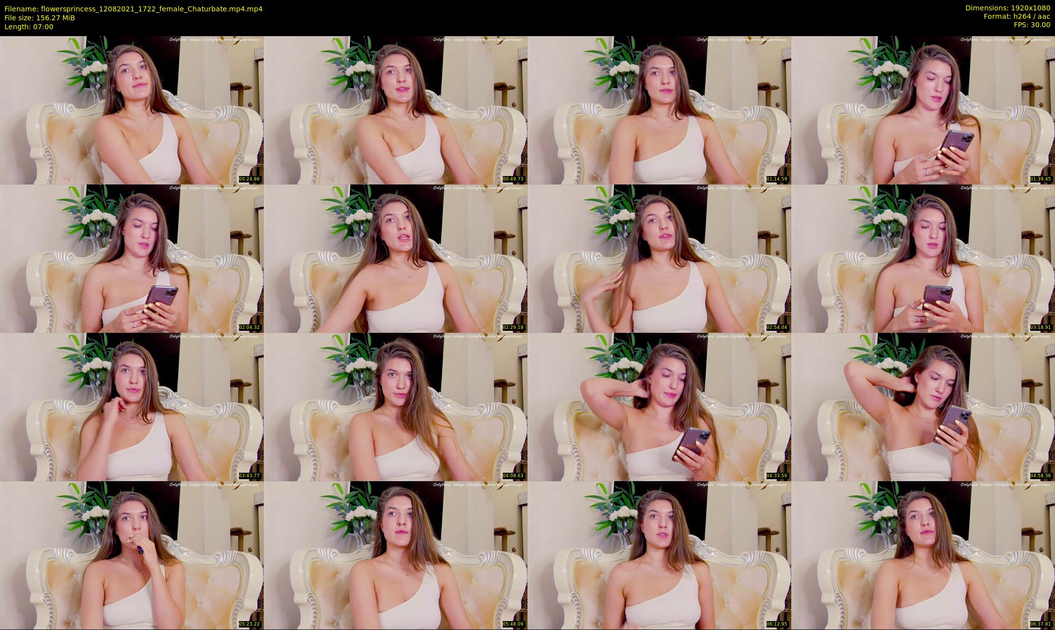flowersprincess — 7 minute Chaturbate female cam show recording, 1080p, Aug 12, 2021