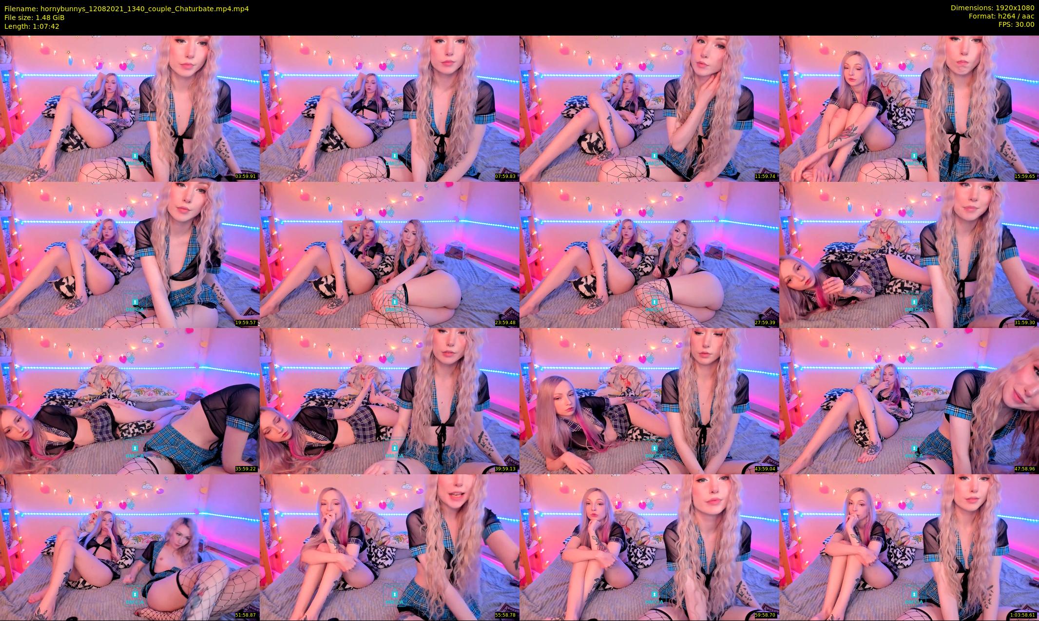 hornybunnys — 68 minute Chaturbate couple cam show recording, 1080p, Aug 12, 2021