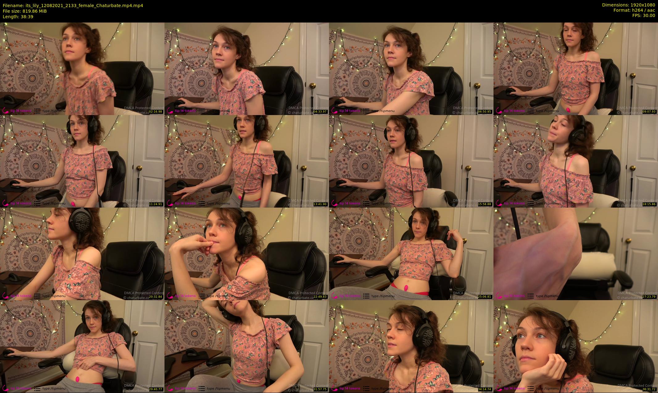 its_lily — 39 minute Chaturbate female cam show recording, 1080p, Aug 12, 2021