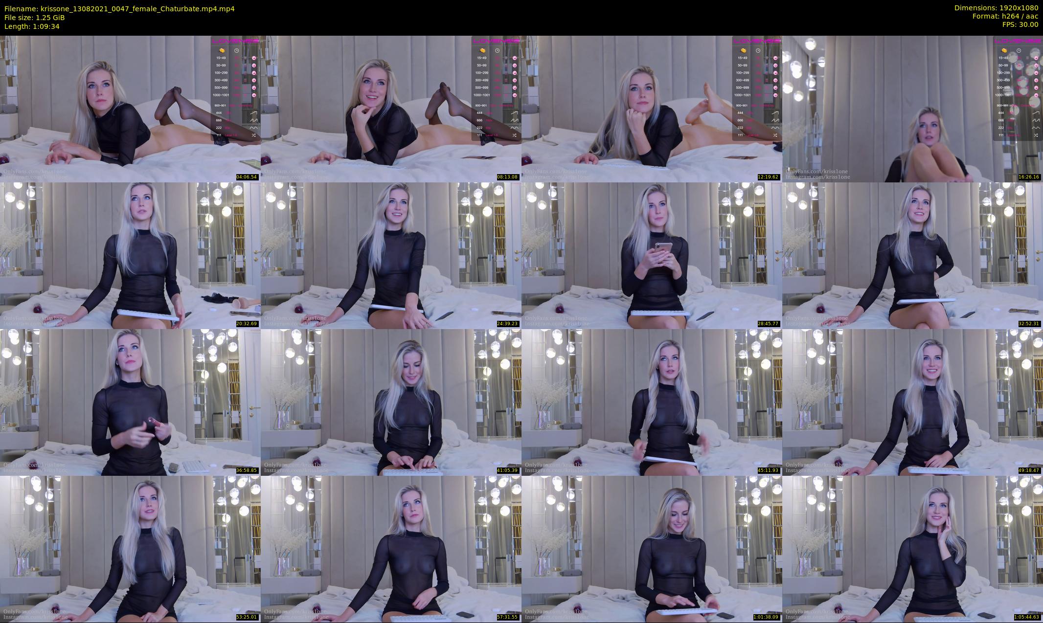 krissone — 70 minute Chaturbate female cam show recording, 1080p, Aug 13, 2021