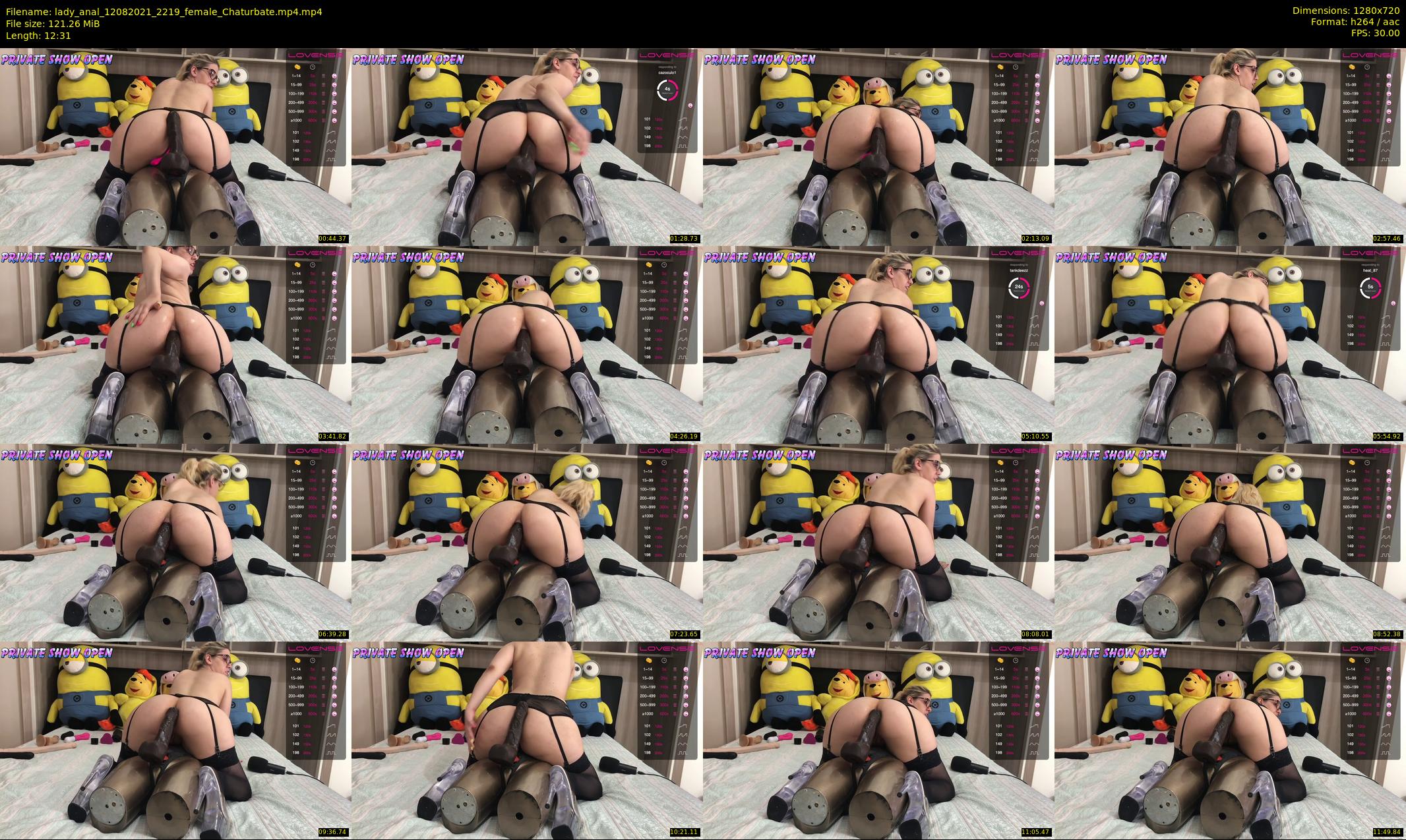 lady_anal — 13 minute Chaturbate female cam show recording, 720p, Aug 12, 2021