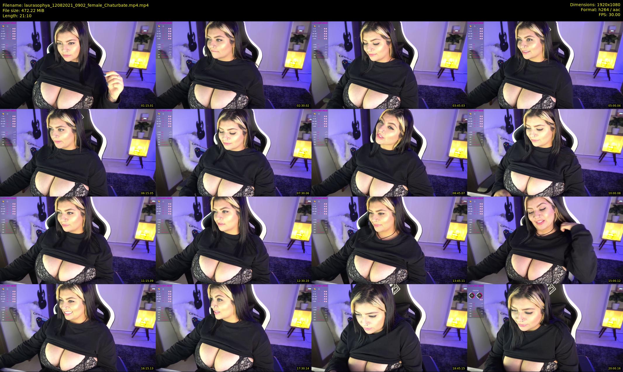 laurasophya — 22 minute Chaturbate female cam show recording, 1080p, Aug 12, 2021