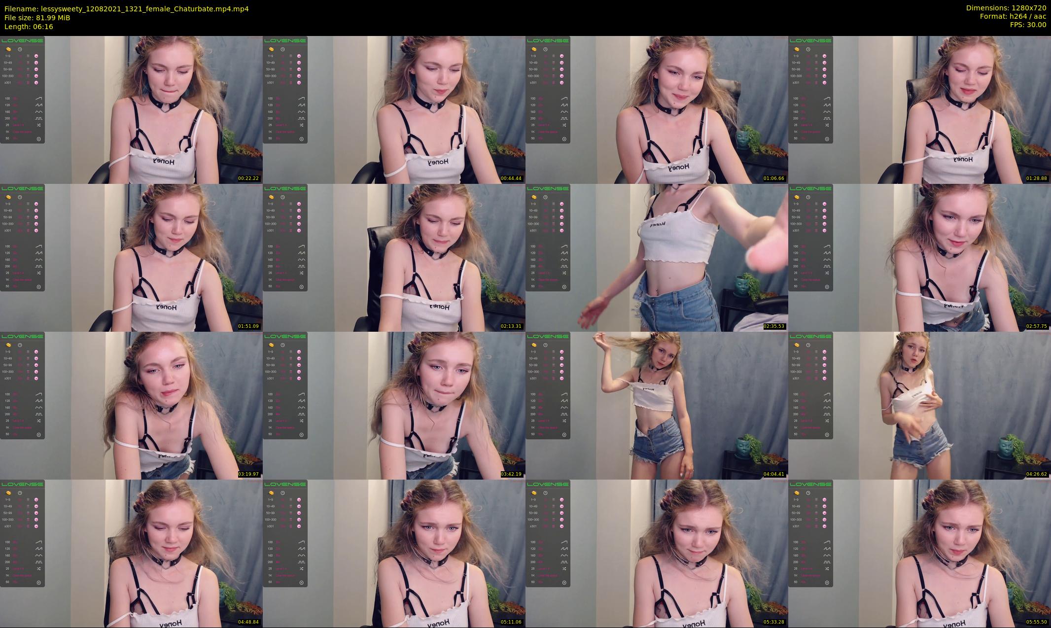 lessysweety — 7 minute Chaturbate female cam show recording, 720p, Aug 12, 2021