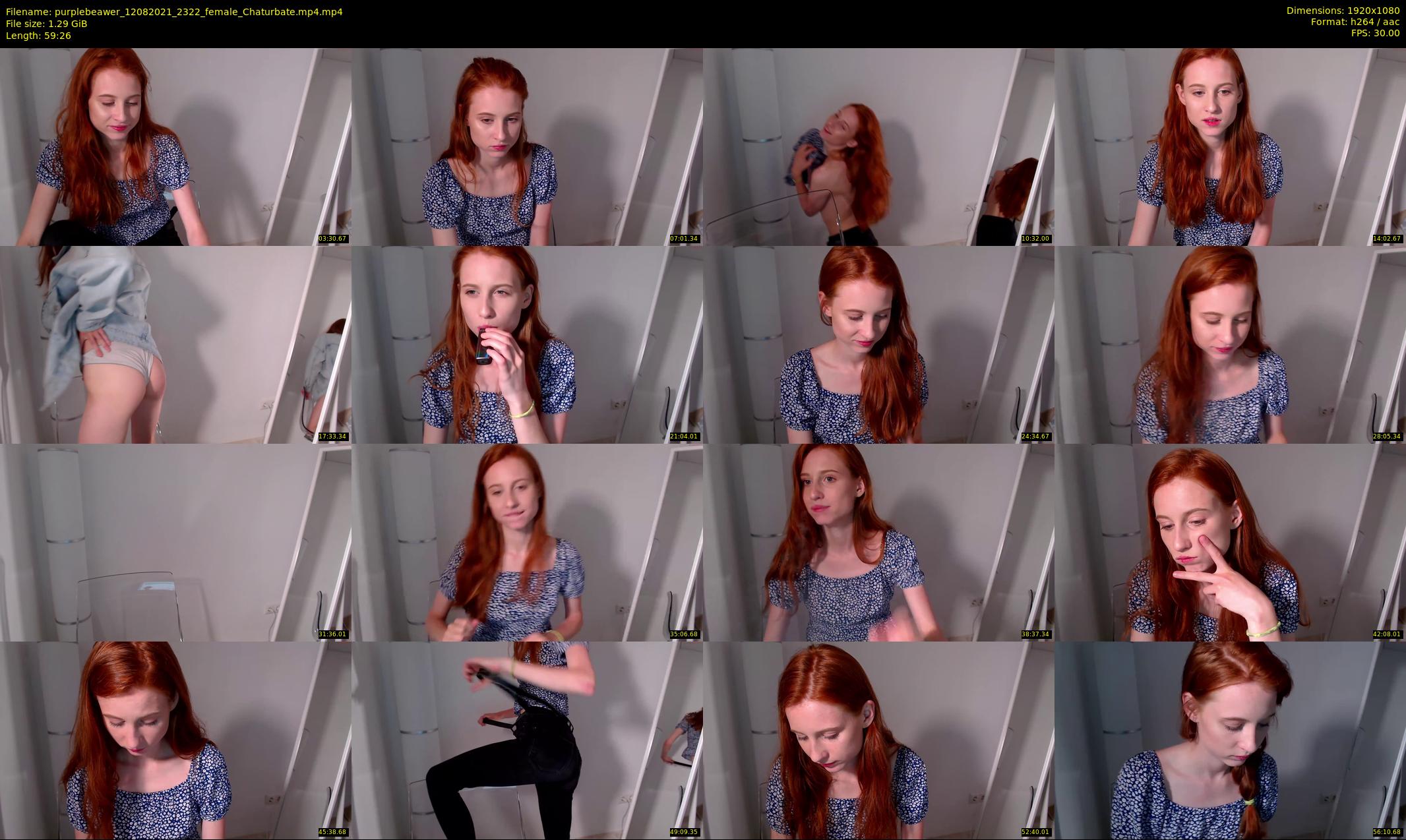 purplebeawer — 60 minute Chaturbate female cam show recording, 1080p, Aug 12, 2021