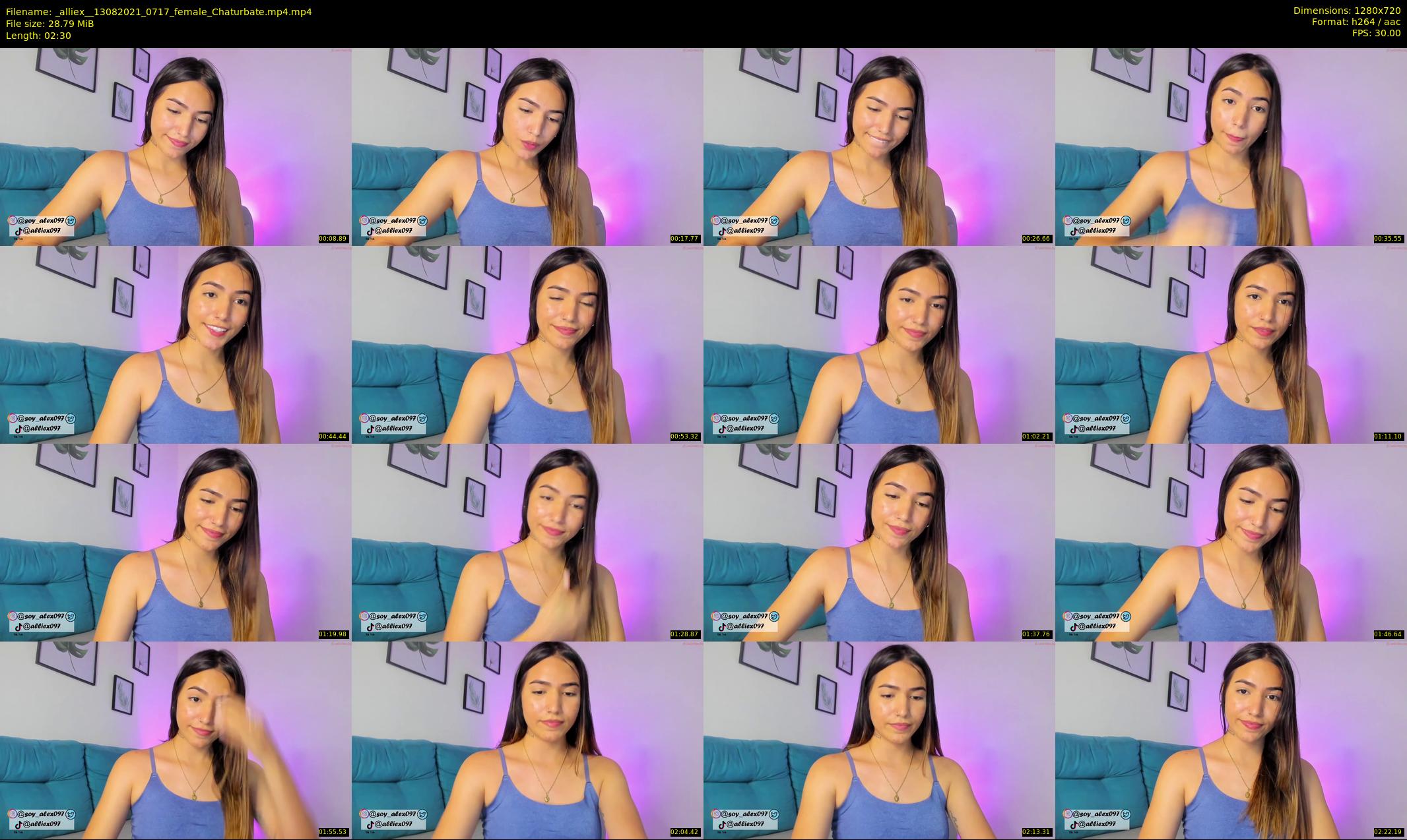 _alliex_ — 3 minute Chaturbate female cam show recording, 720p, Aug 13, 2021