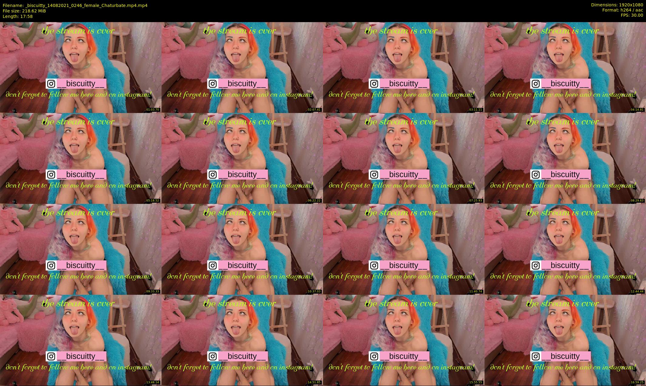 _biscuitty — 18 minute Chaturbate female cam show recording, 1080p, Aug 14, 2021