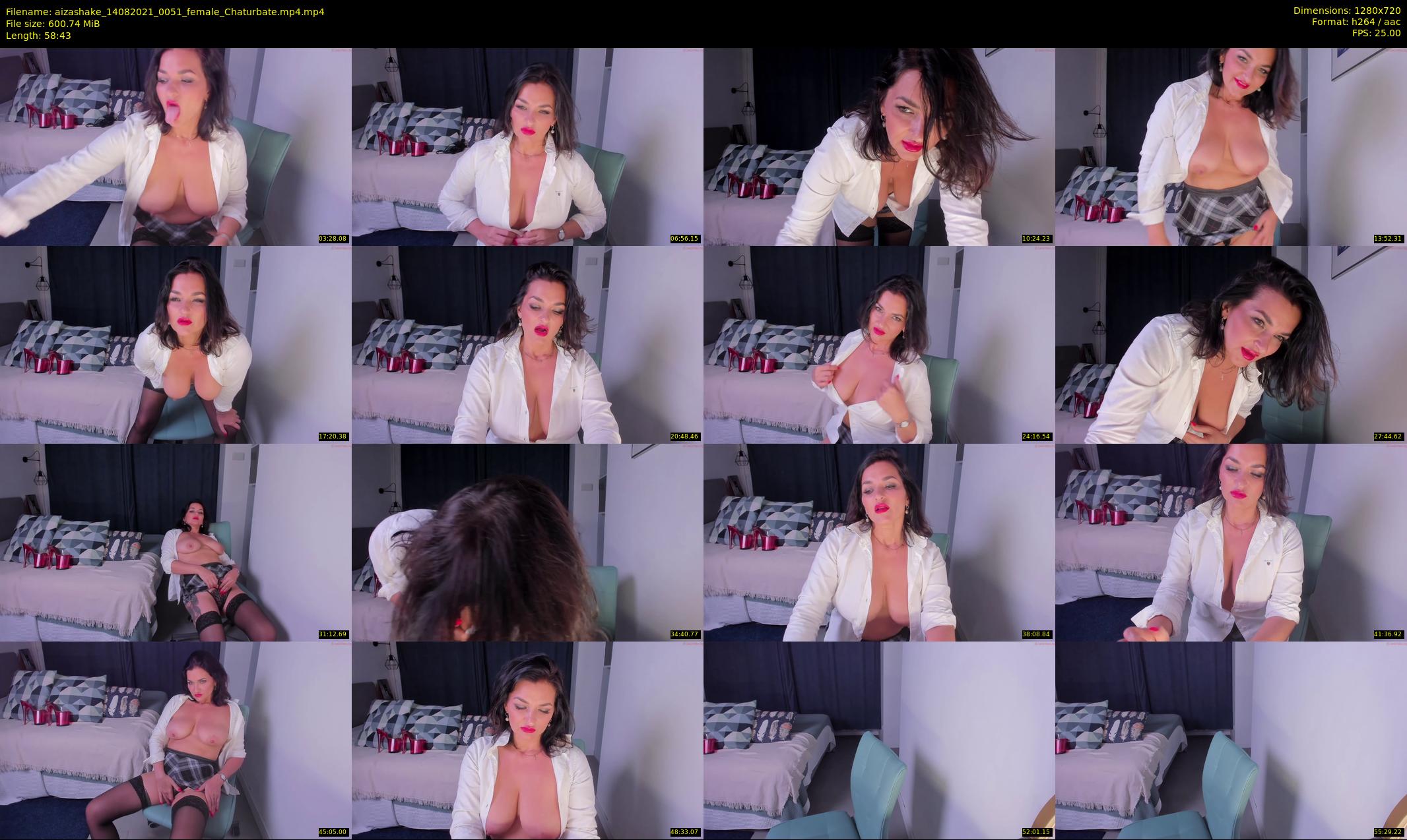 aizashake — 59 minute Chaturbate female cam show recording, 720p, Aug 14, 2021