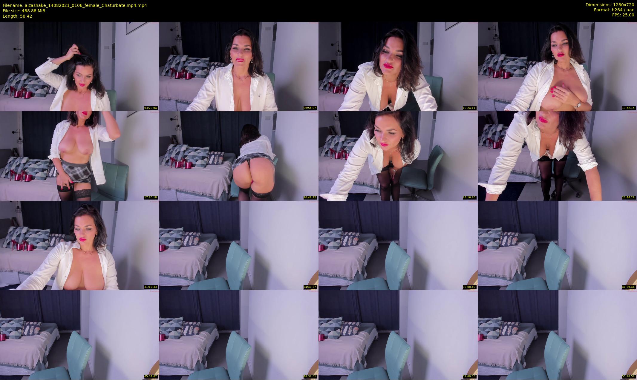 aizashake — 59 minute Chaturbate female cam show recording, 720p, Aug 14, 2021