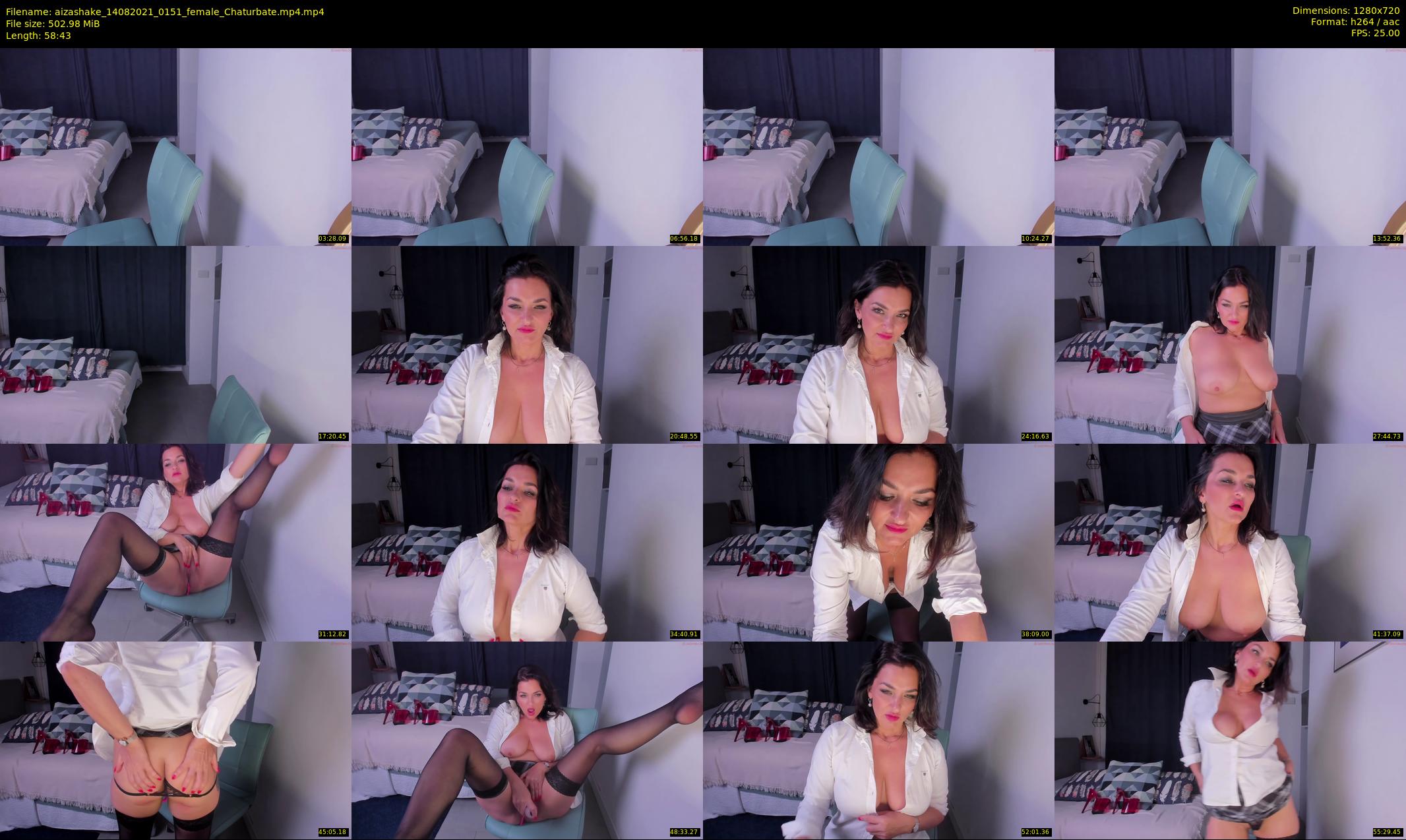 aizashake — 59 minute Chaturbate female cam show recording, 720p, Aug 14, 2021