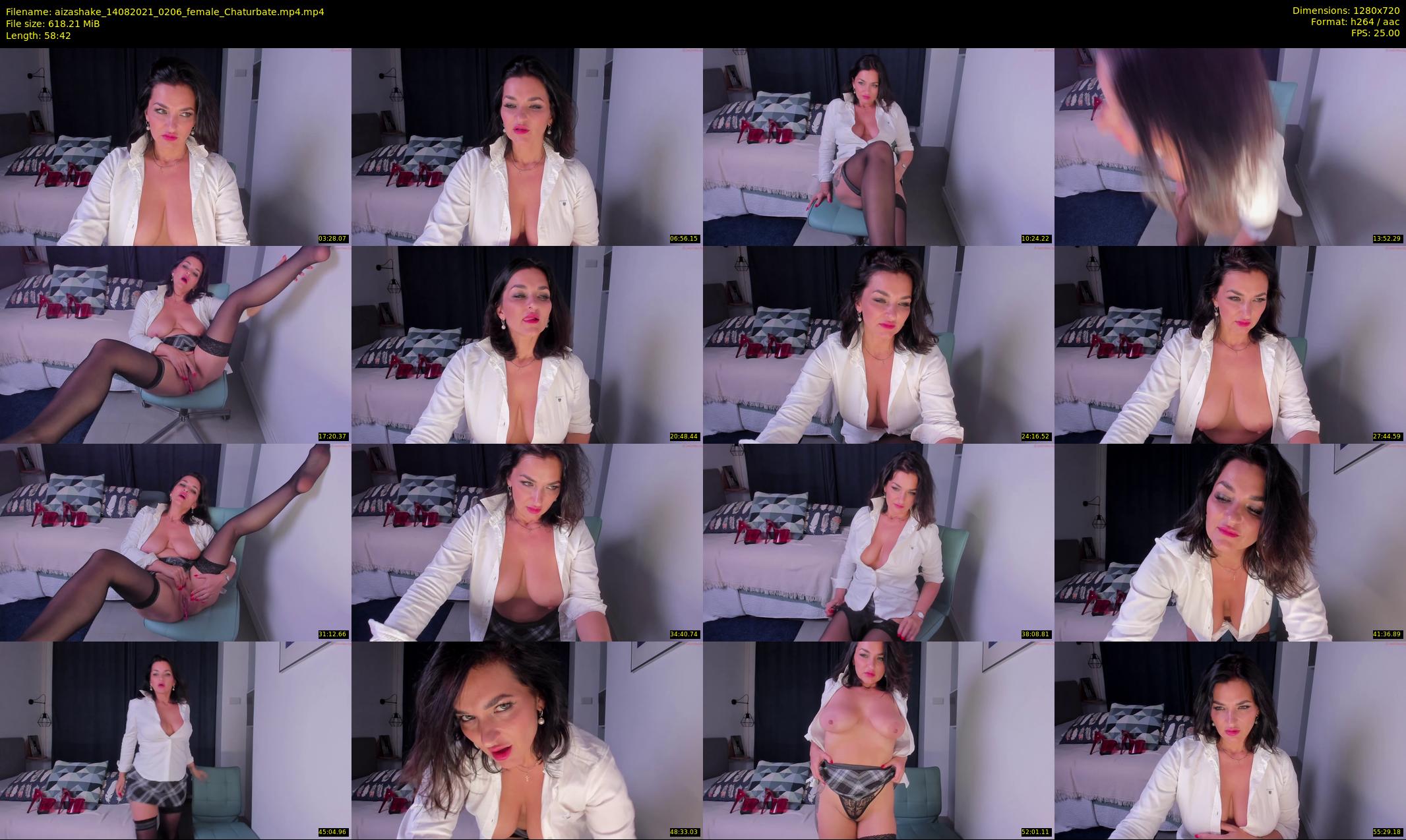 aizashake — 59 minute Chaturbate female cam show recording, 720p, Aug 14, 2021
